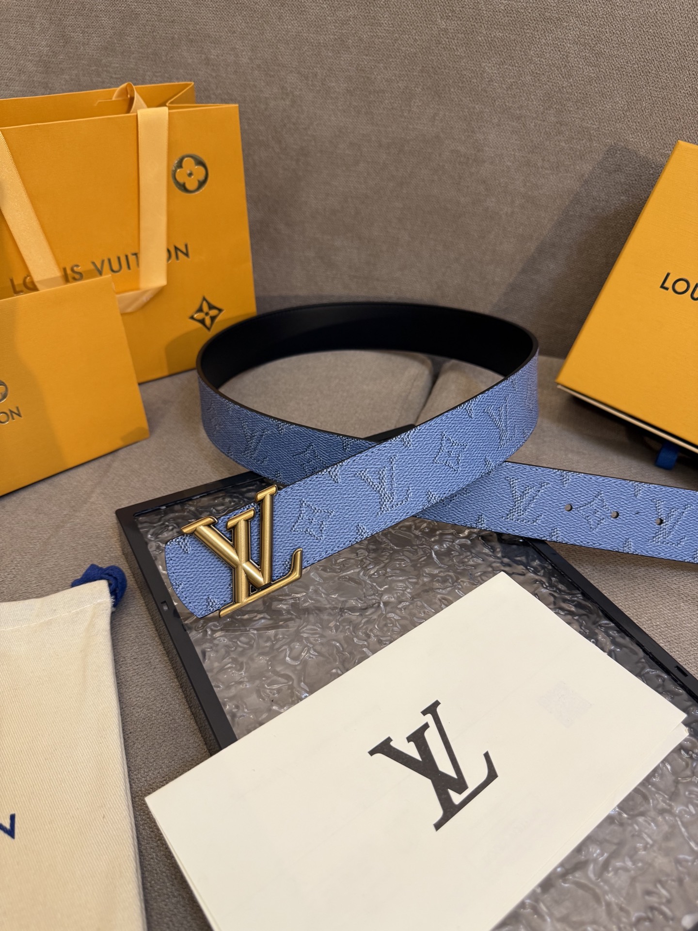 [TOP] Louis Vuitton LV Dimension Belt - Blue