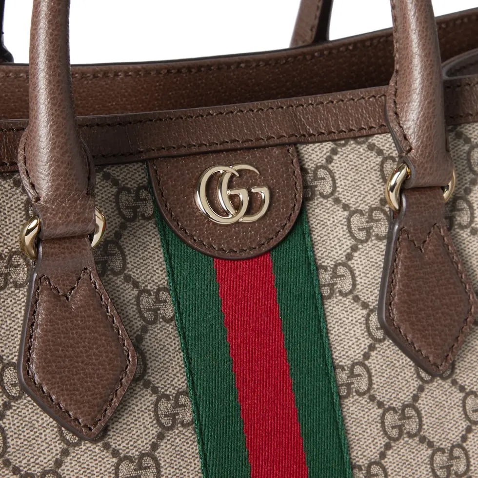 [TOP] GUCCI Ophidia  Monogram Tote Bag 33.5 x 25 x 14 cm/25.5 x 18 x 10.5 cm - Brown