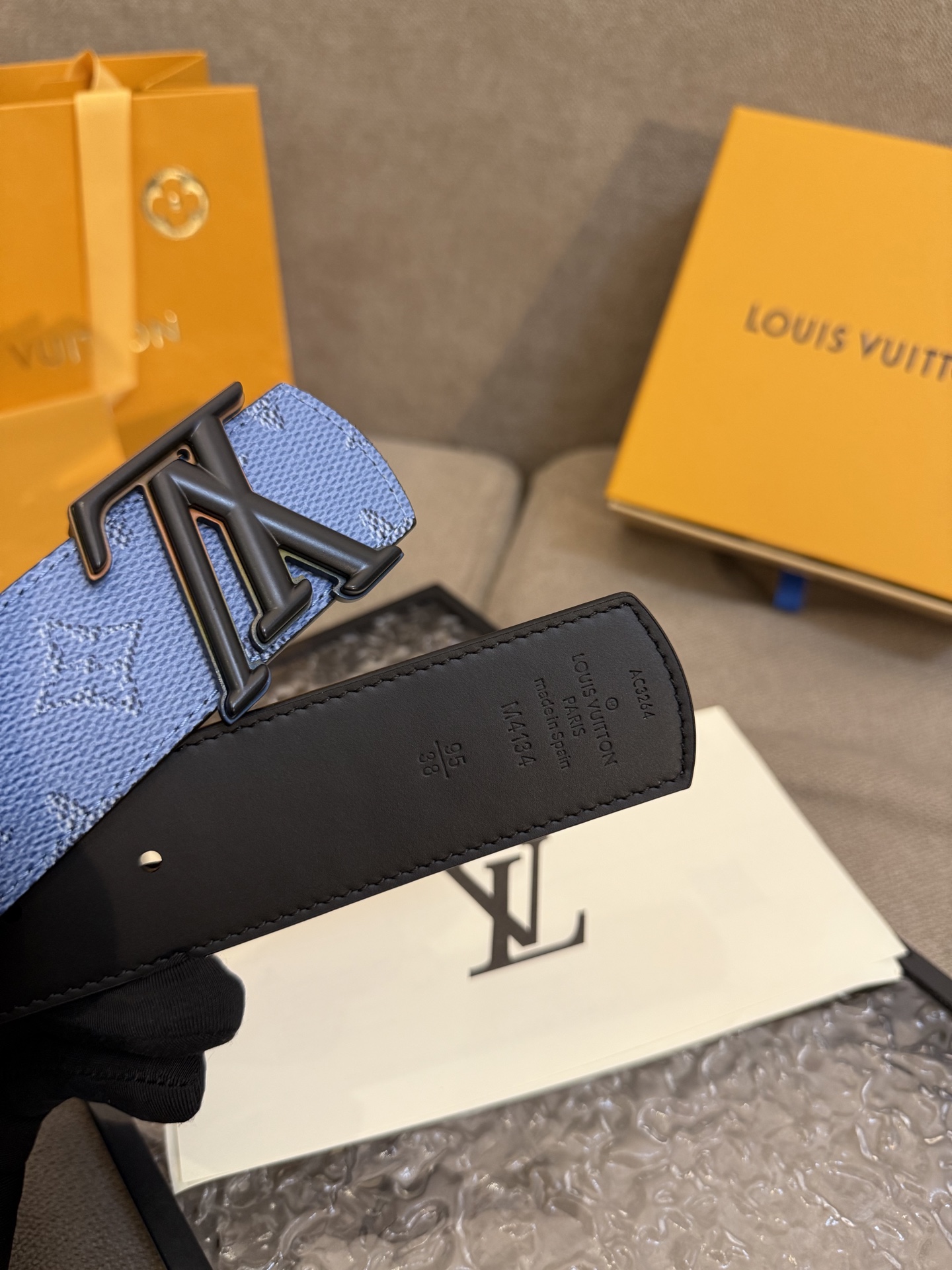 [TOP] Louis Vuitton LV Dimension Belt - Blue