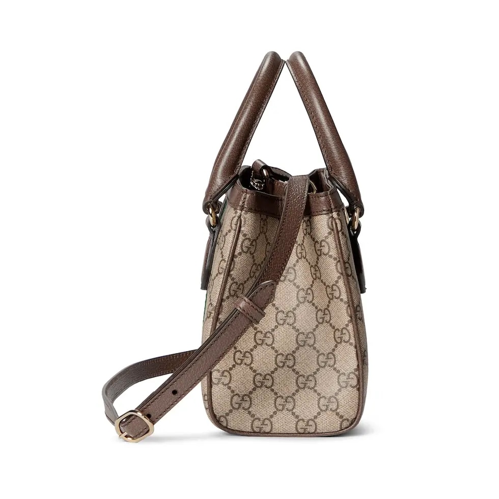 [TOP] GUCCI Ophidia  Monogram Tote Bag 33.5 x 25 x 14 cm/25.5 x 18 x 10.5 cm - Brown