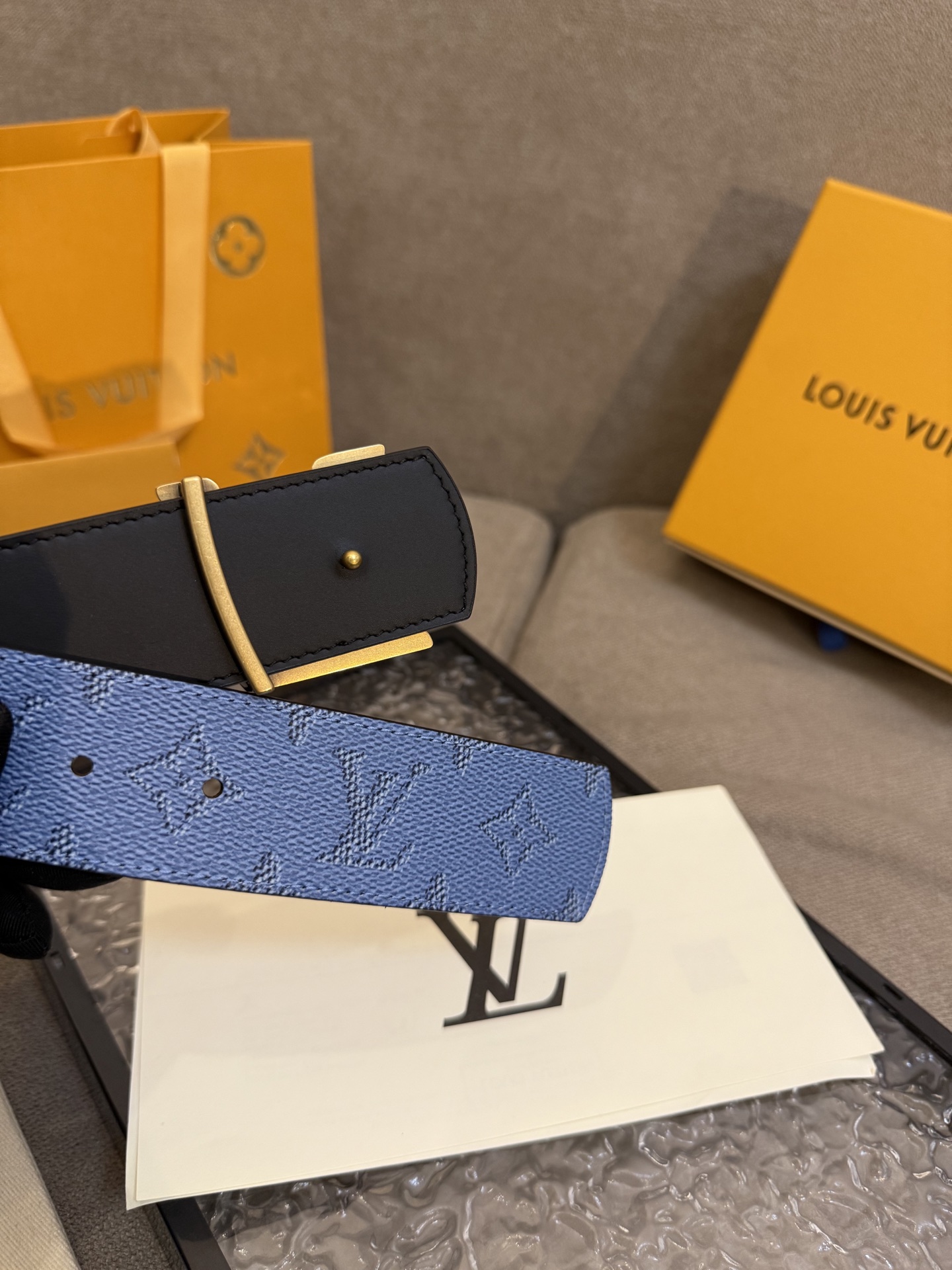 [TOP] Louis Vuitton LV Dimension Belt - Blue