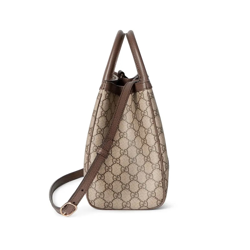 [TOP] GUCCI Ophidia  Monogram Tote Bag 33.5 x 25 x 14 cm/25.5 x 18 x 10.5 cm - Brown