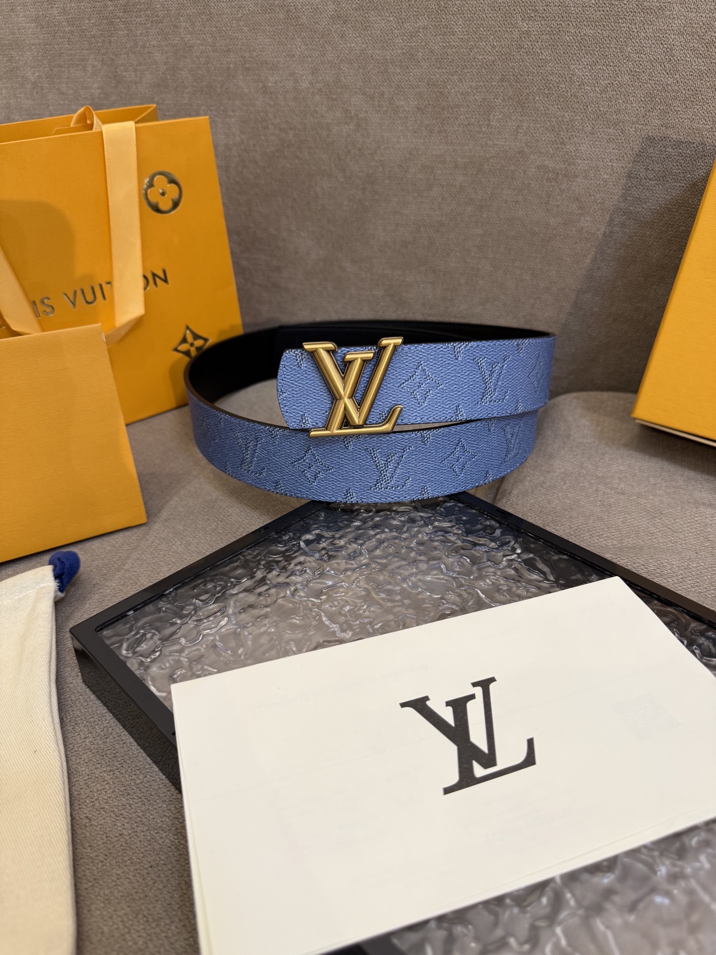 [TOP] Louis Vuitton LV Dimension Belt - Blue