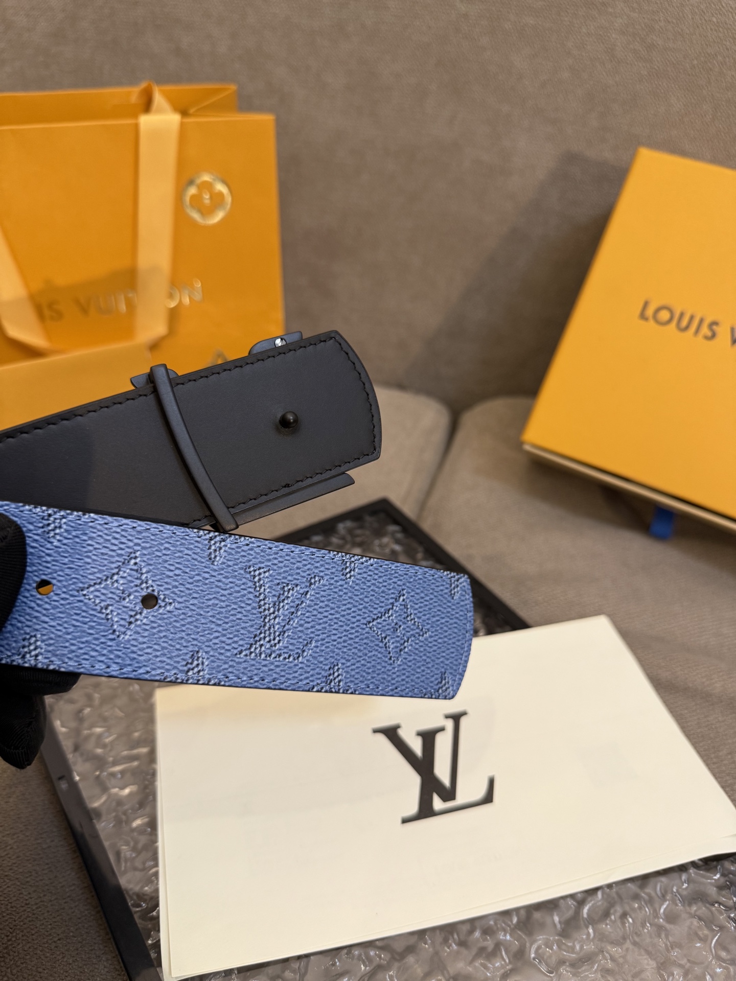 [TOP] Louis Vuitton LV Dimension Belt - Blue