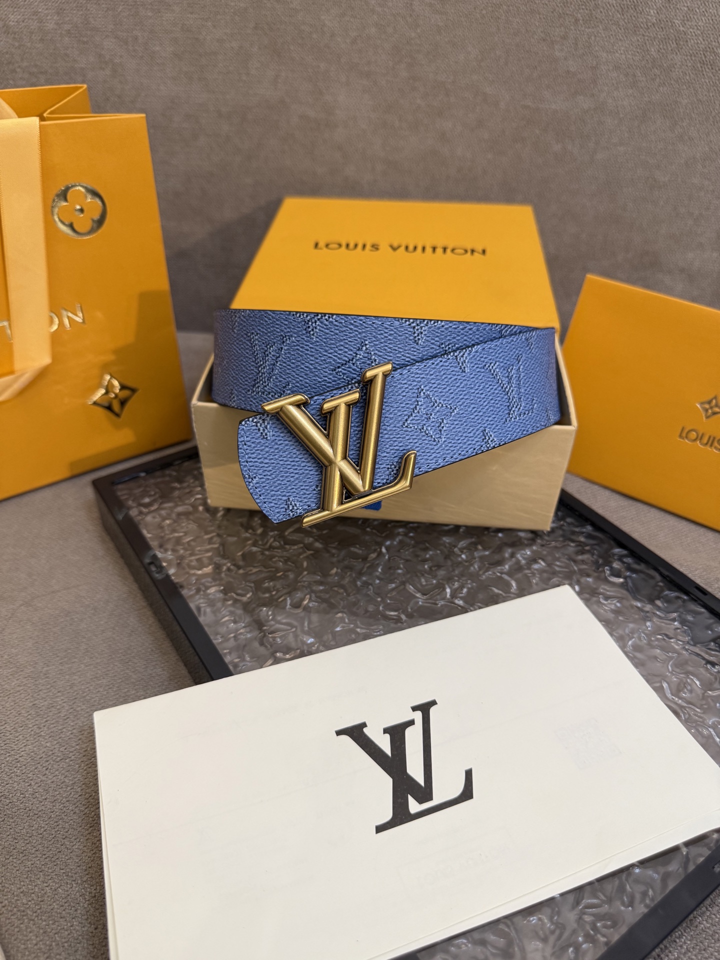 [TOP] Louis Vuitton LV Dimension Belt - Blue