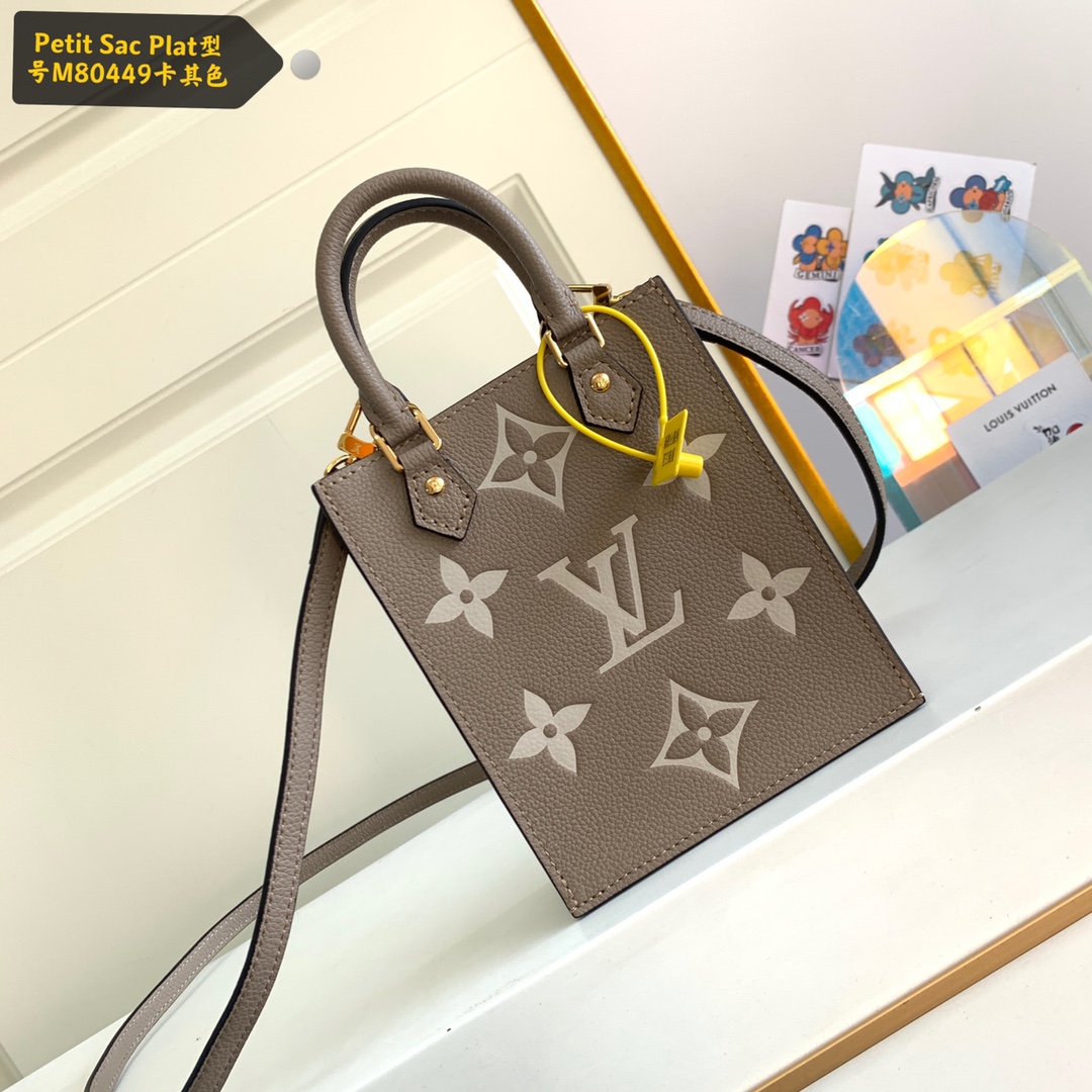 [TOP] Louis Vuitton LV Petit Sac Plat Handbag 14*17*5cm - 3 Colour