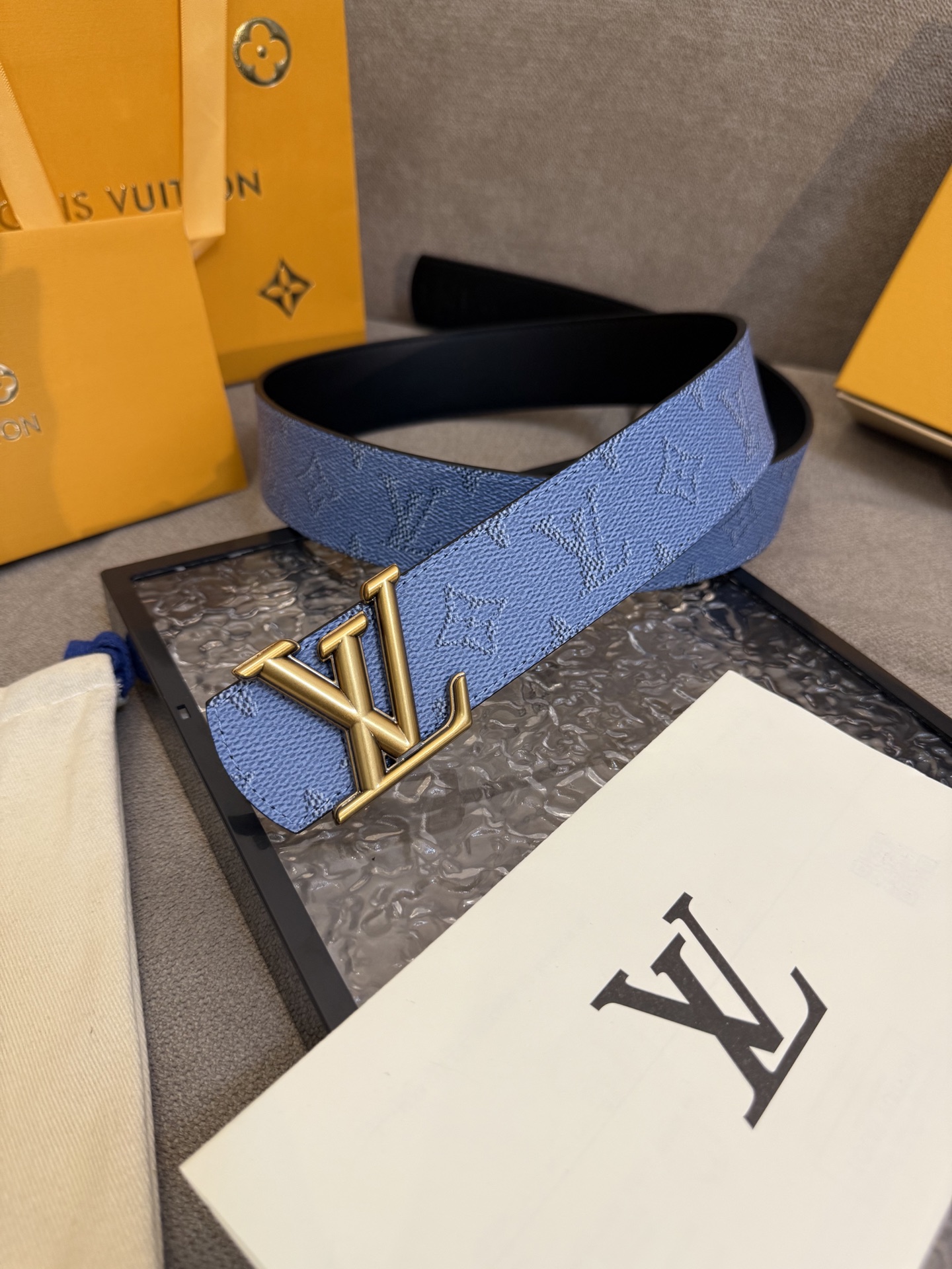 [TOP] Louis Vuitton LV Dimension Belt - Blue