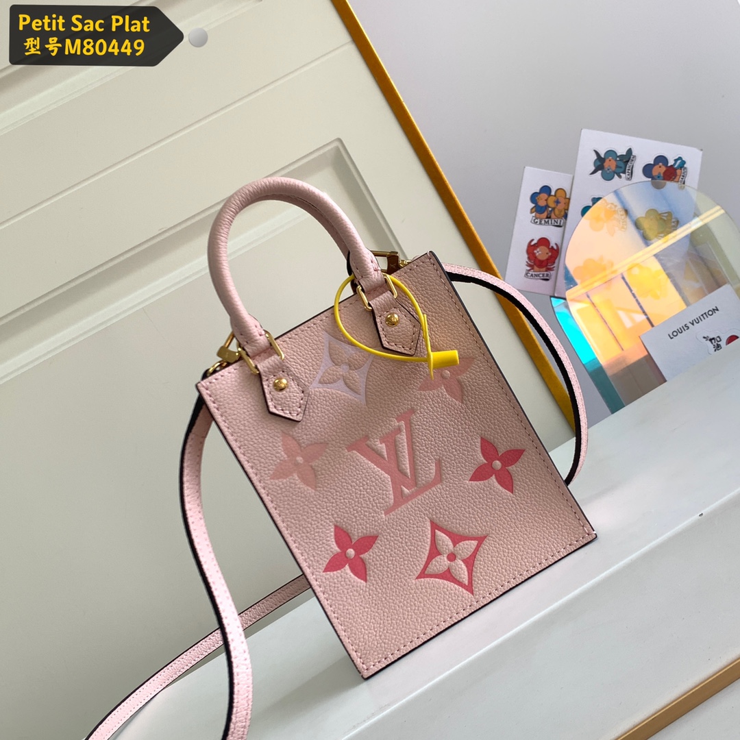 [TOP] Louis Vuitton LV Petit Sac Plat Handbag 14*17*5cm - 3 Colour