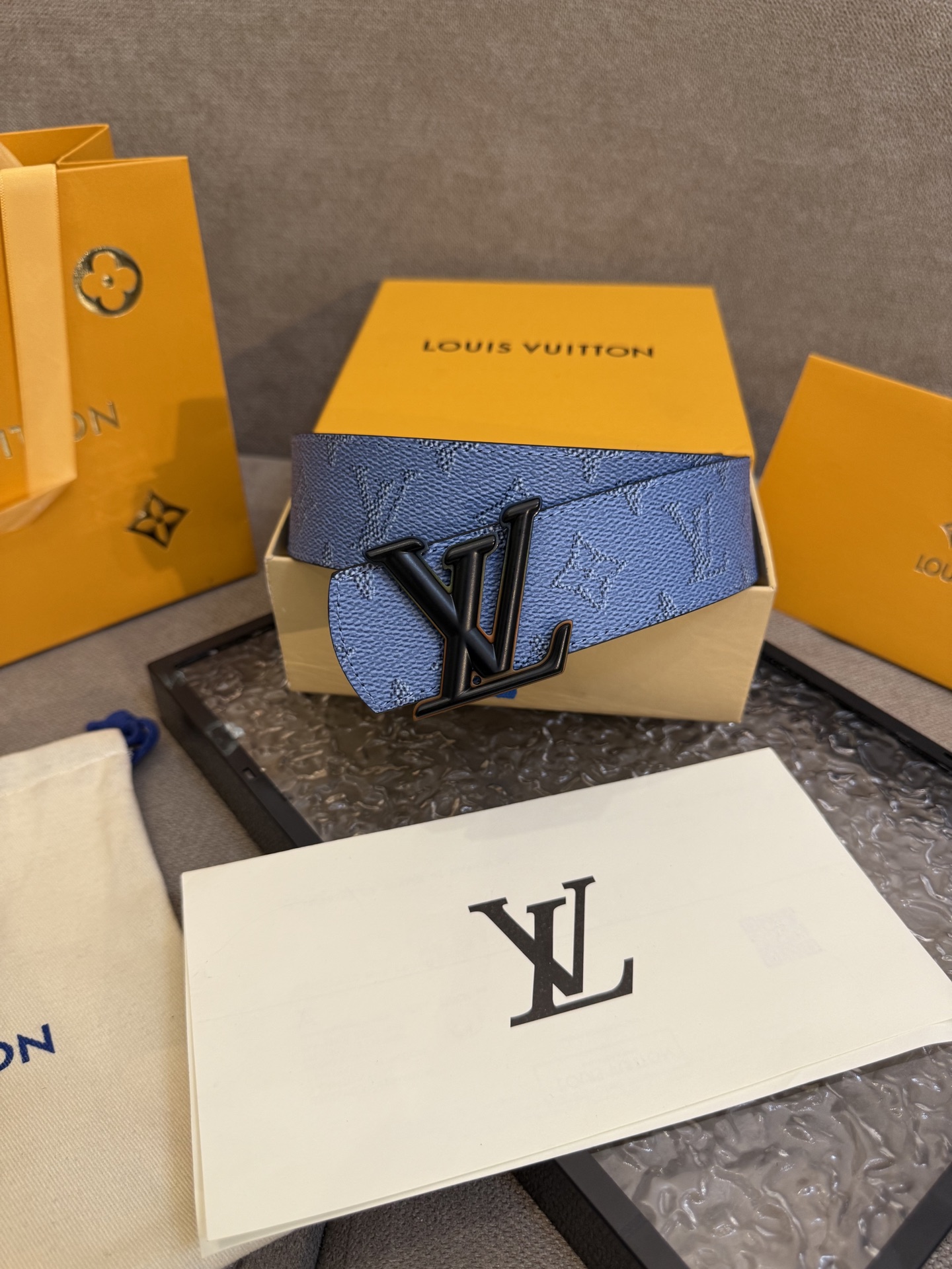 [TOP] Louis Vuitton LV Dimension Belt - Blue