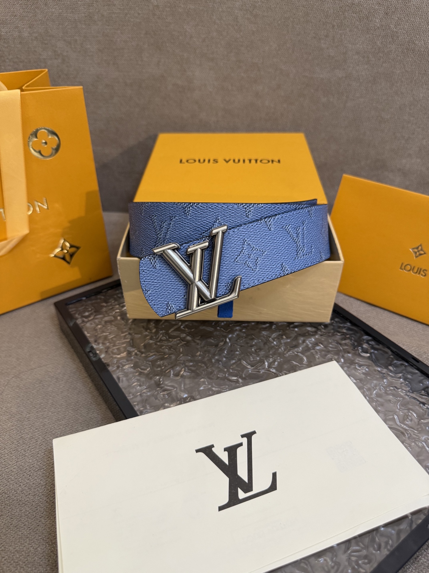 [TOP] Louis Vuitton LV Dimension Belt - Blue