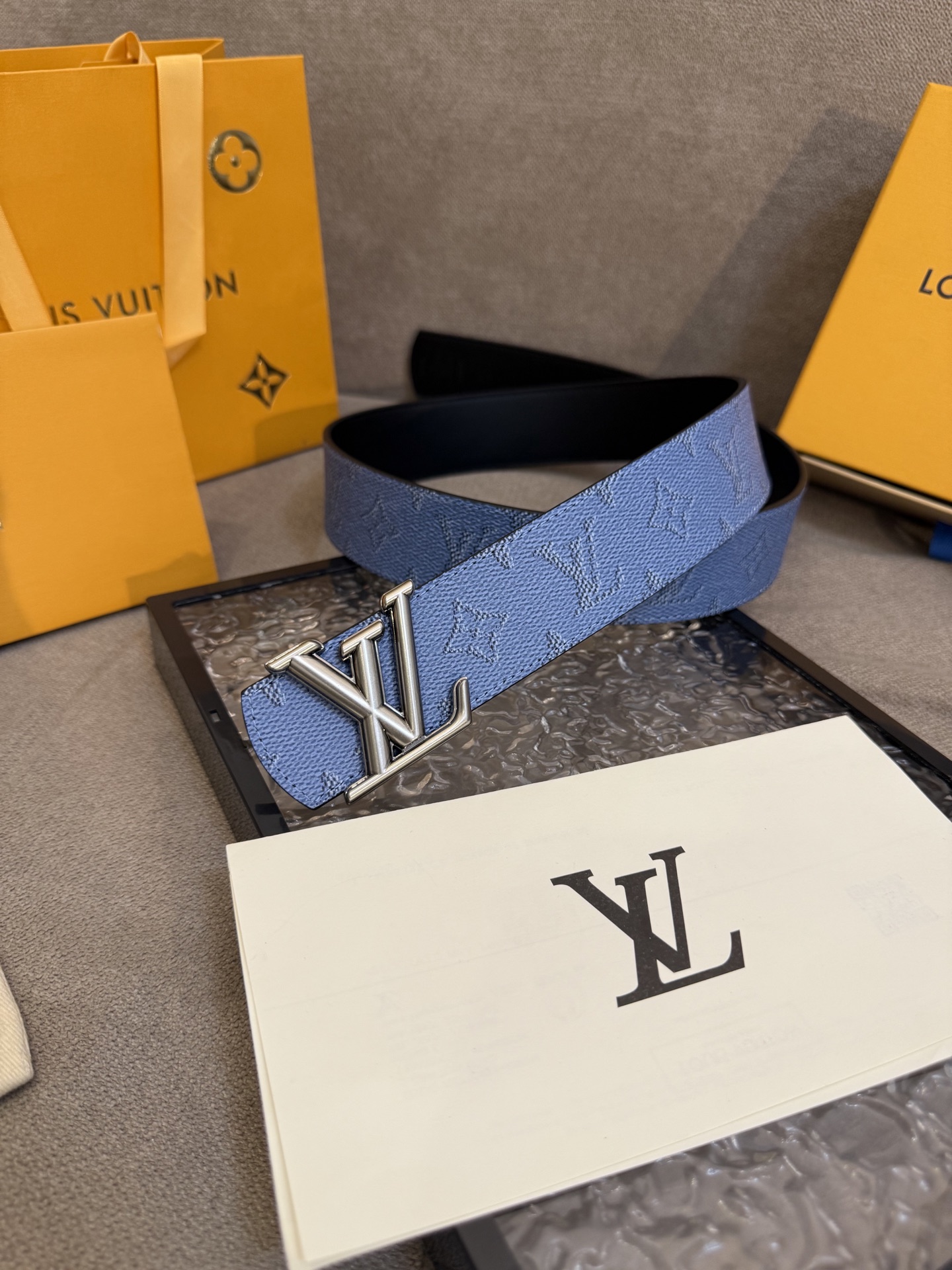[TOP] Louis Vuitton LV Dimension Belt - Blue