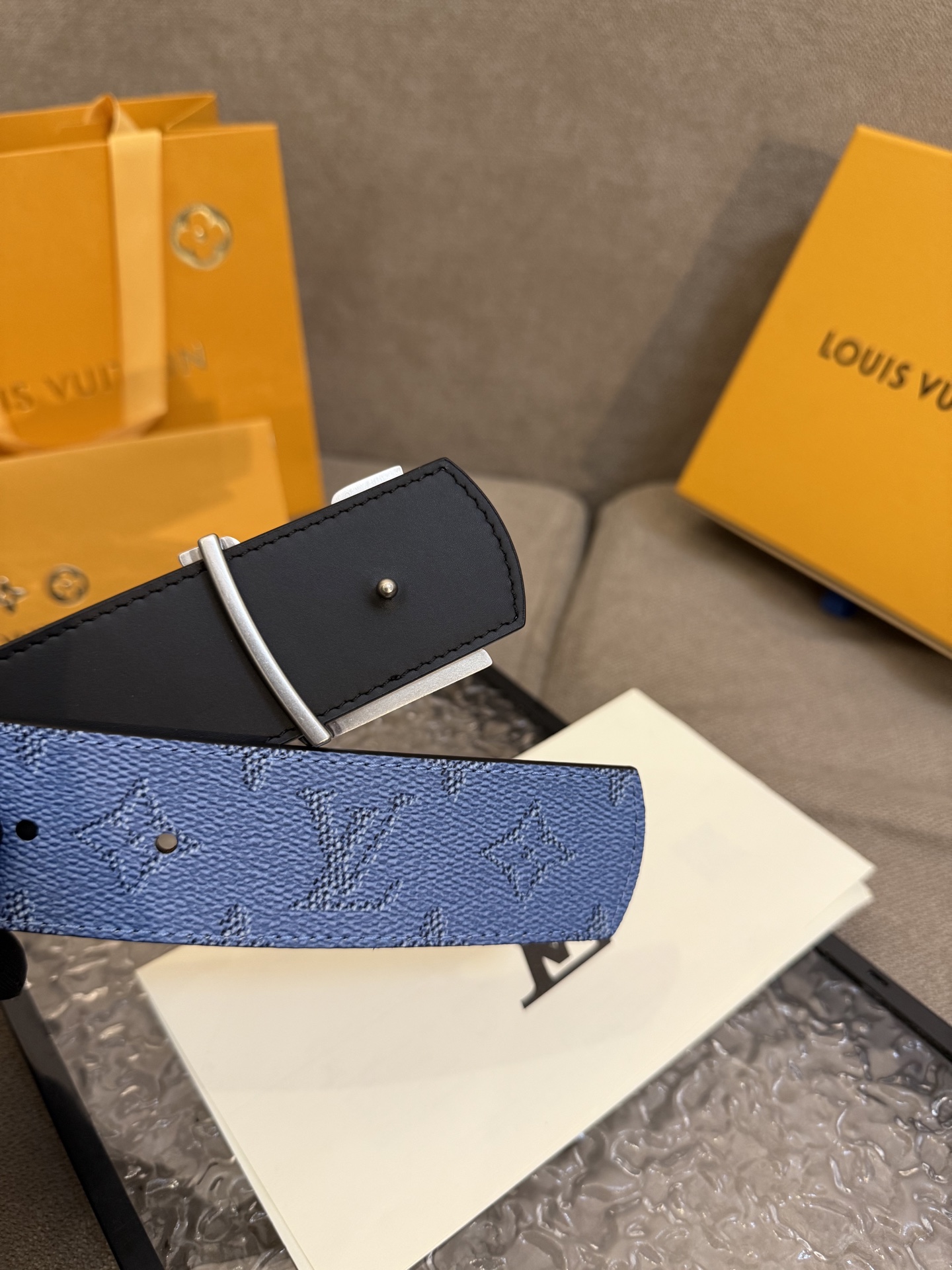 [TOP] Louis Vuitton LV Dimension Belt - Blue