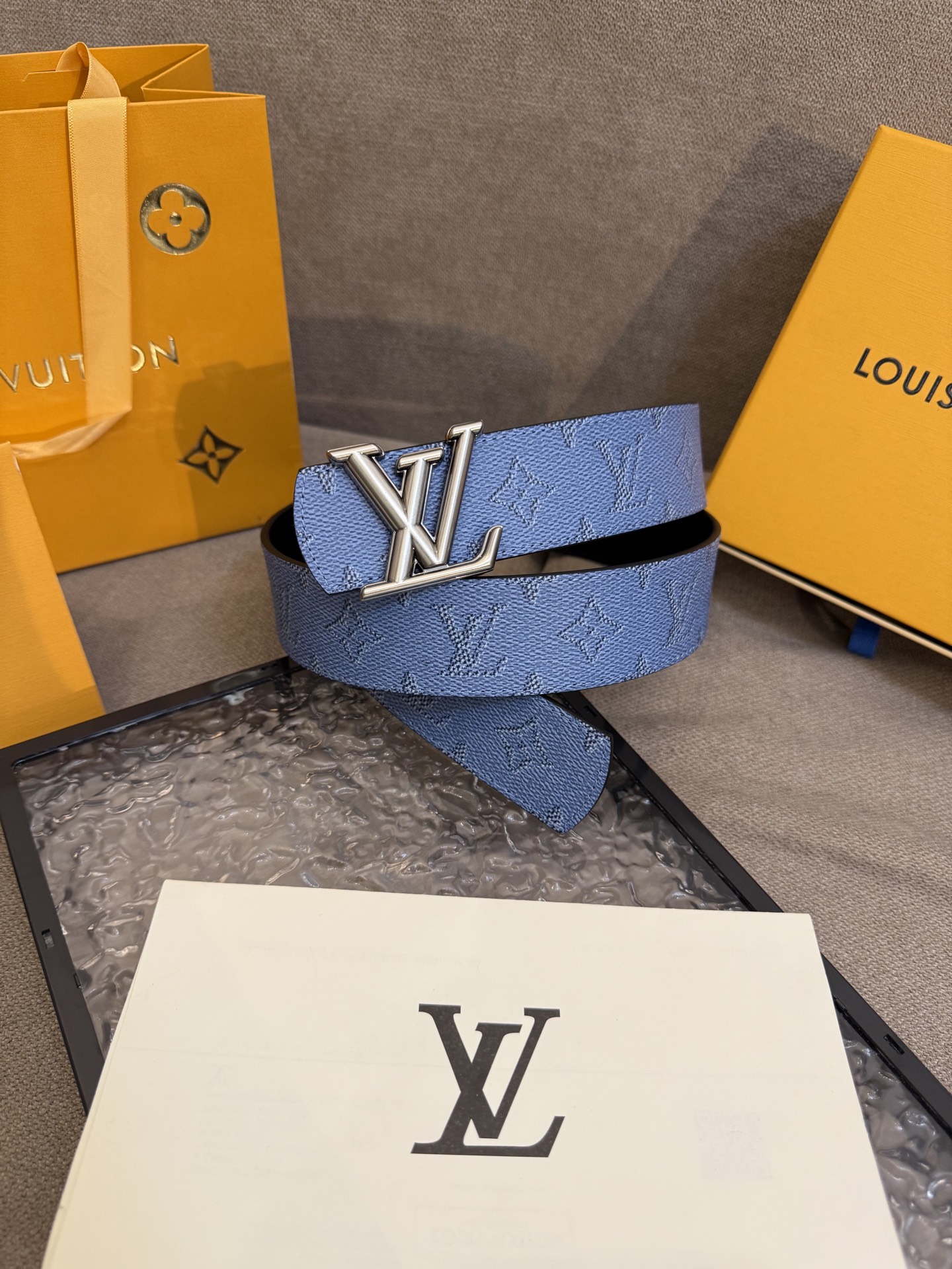[TOP] Louis Vuitton LV Dimension Belt - Blue