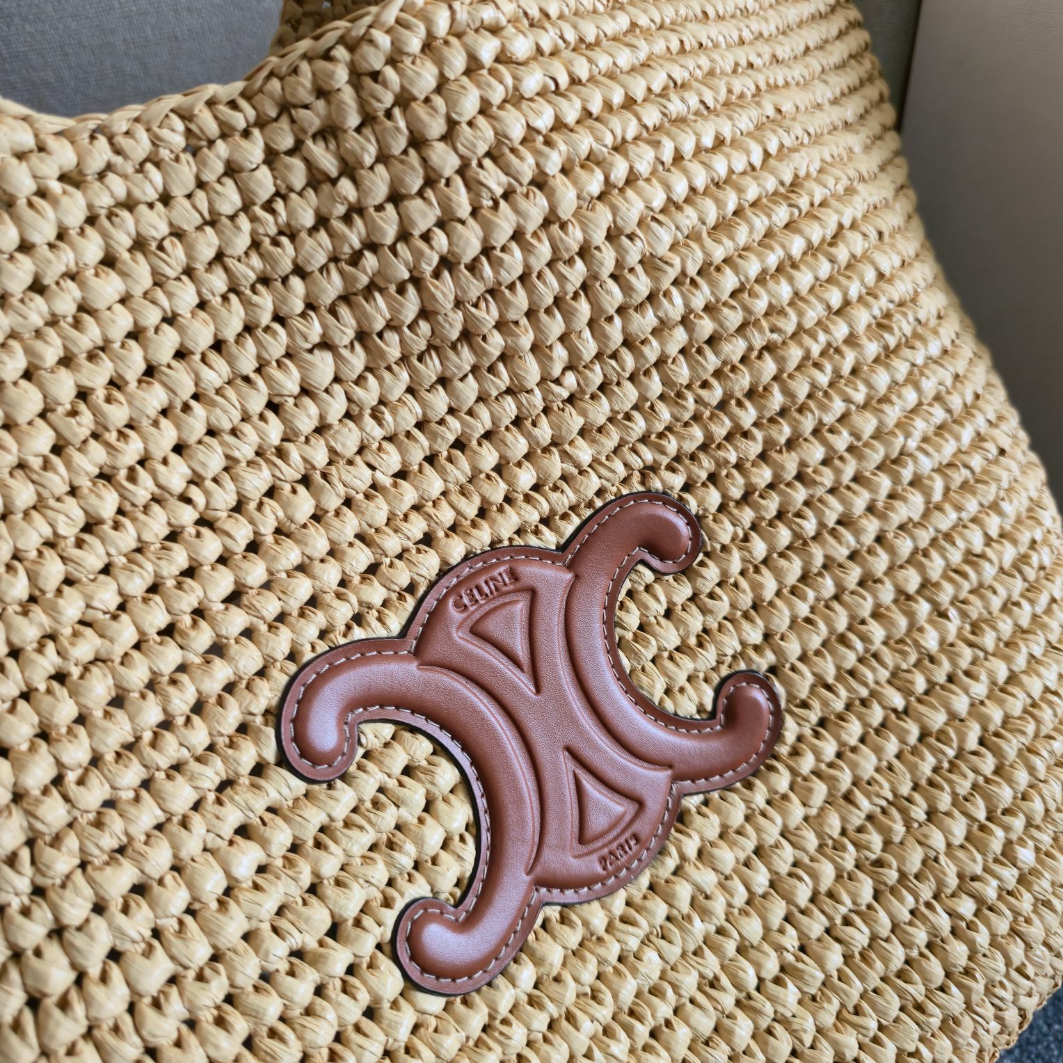 [TOP] CELINE Classic Panier Shopper Cabas Bag 32.5x28x20cm - Beige