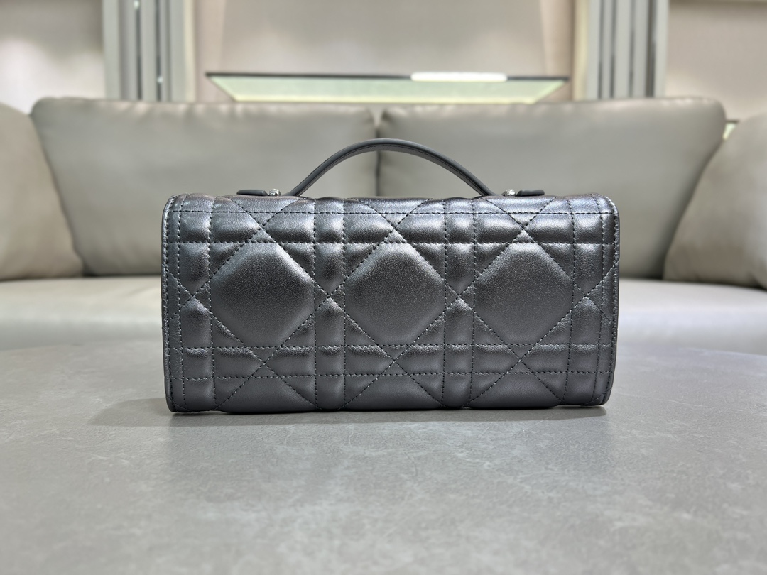 [TOP] Christian Dior Miss Caro Top Handle Bag 24x12x4cm - Gun Color