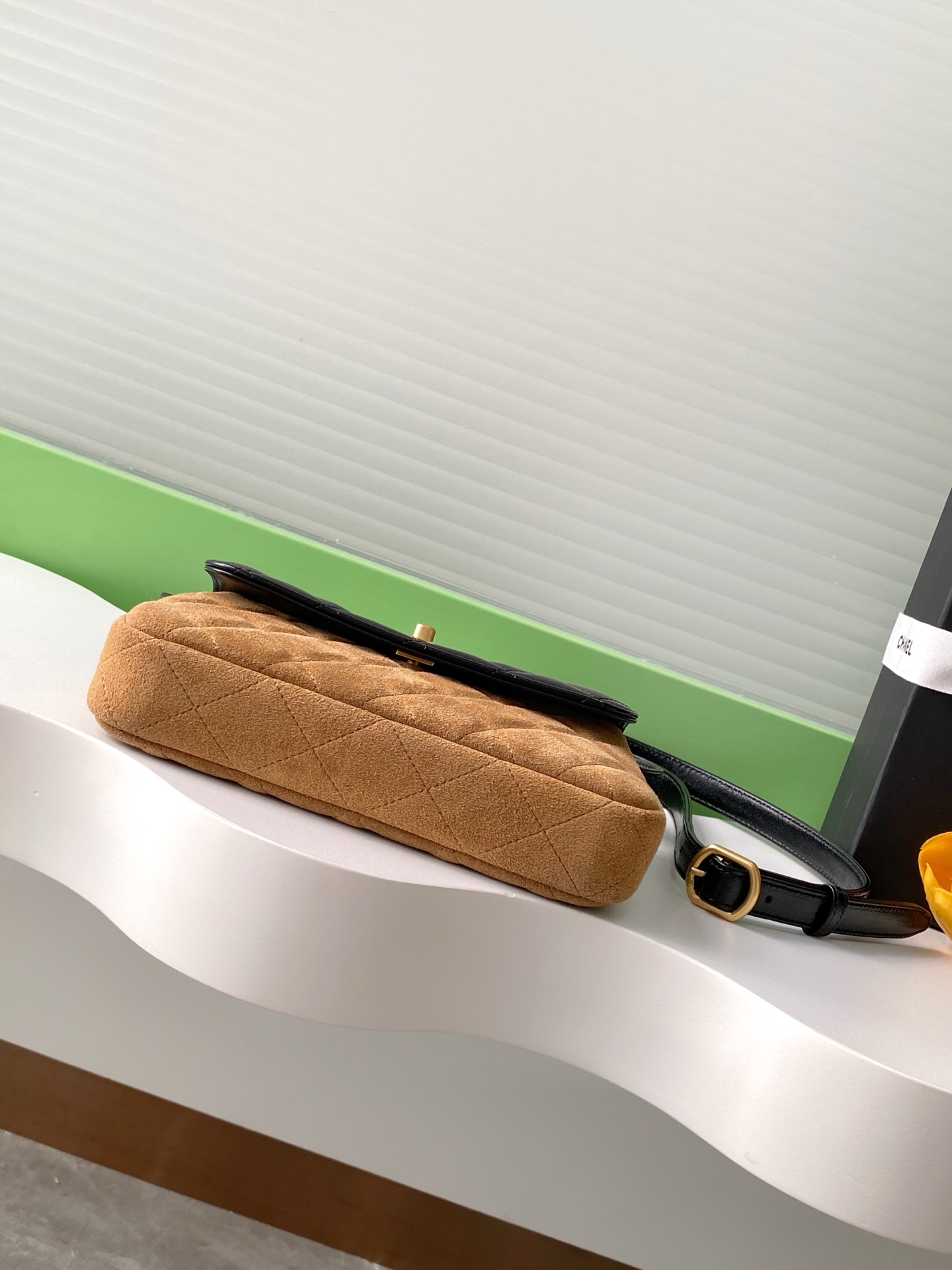 [TOP] CHANEL Suede Bag  11.5-19.5-5 cm - Brown