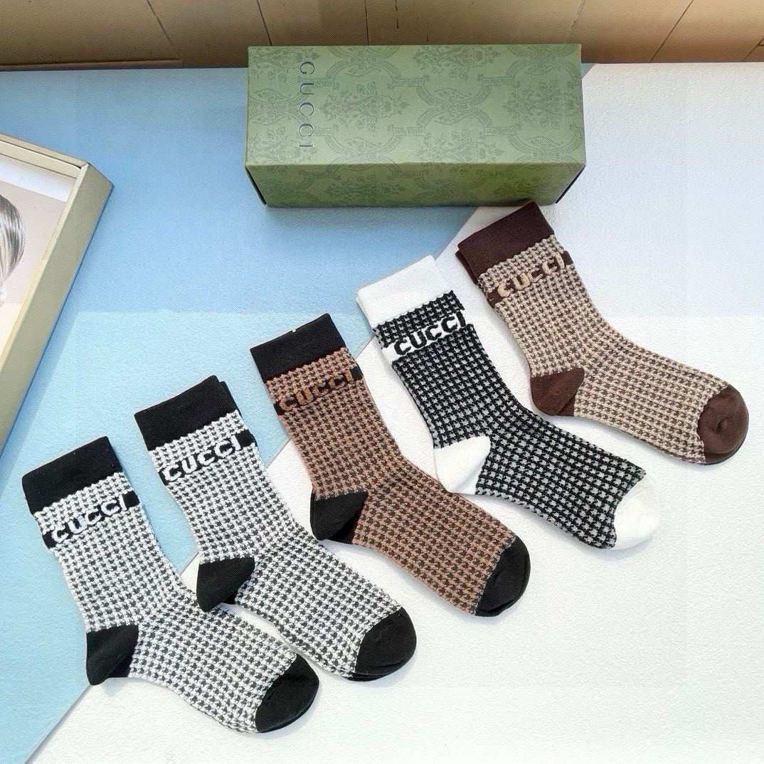 [TOP] GUCCI Socks - 5 Pieces as a Set