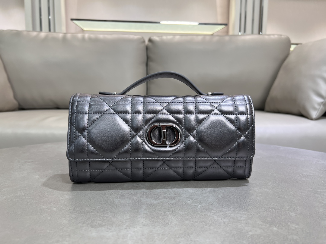 [TOP] Christian Dior Miss Caro Top Handle Bag 24x12x4cm - Gun Color