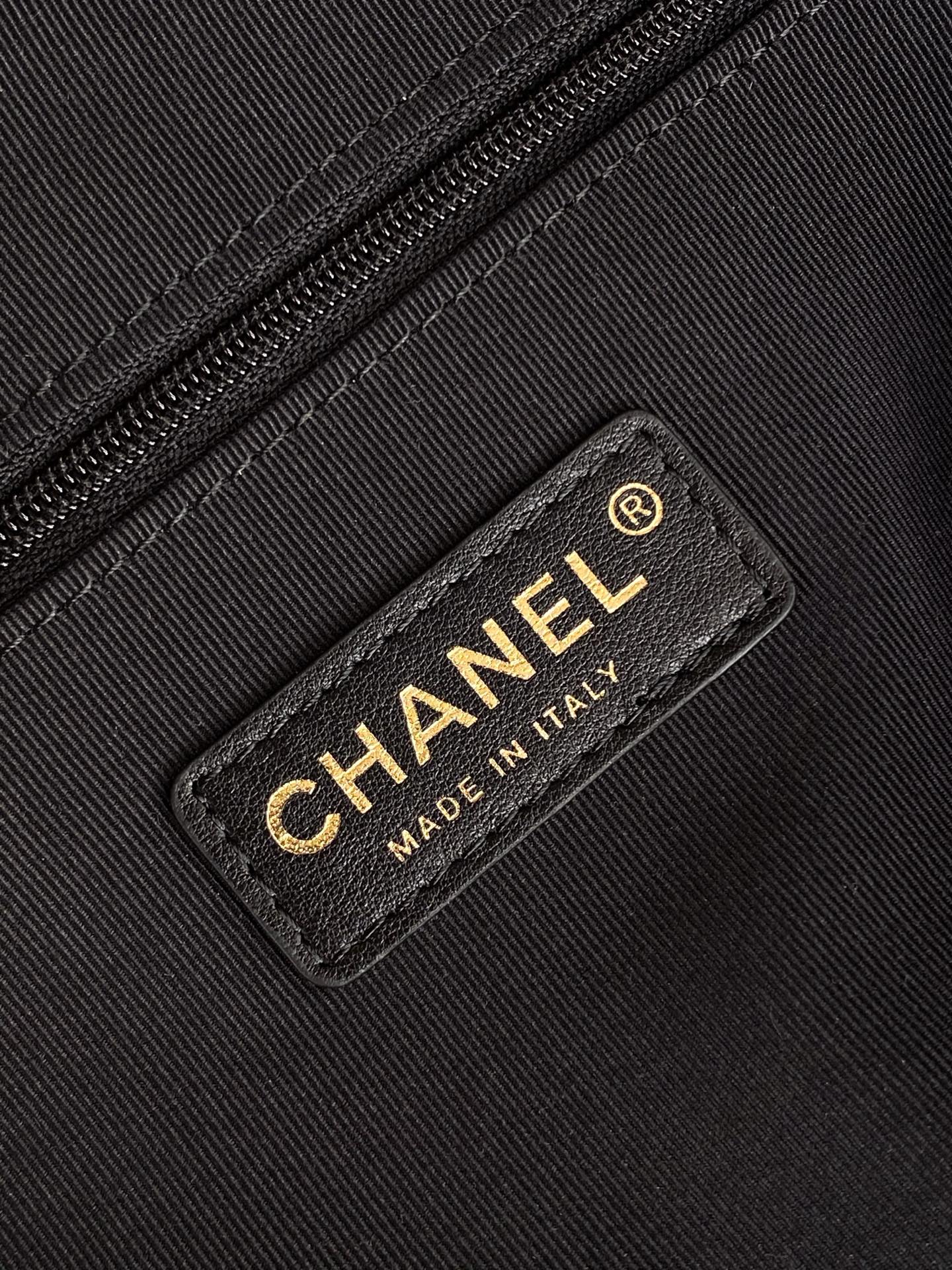 [TOP] CHANEL Leather Bag 36-24-12 cm - Black