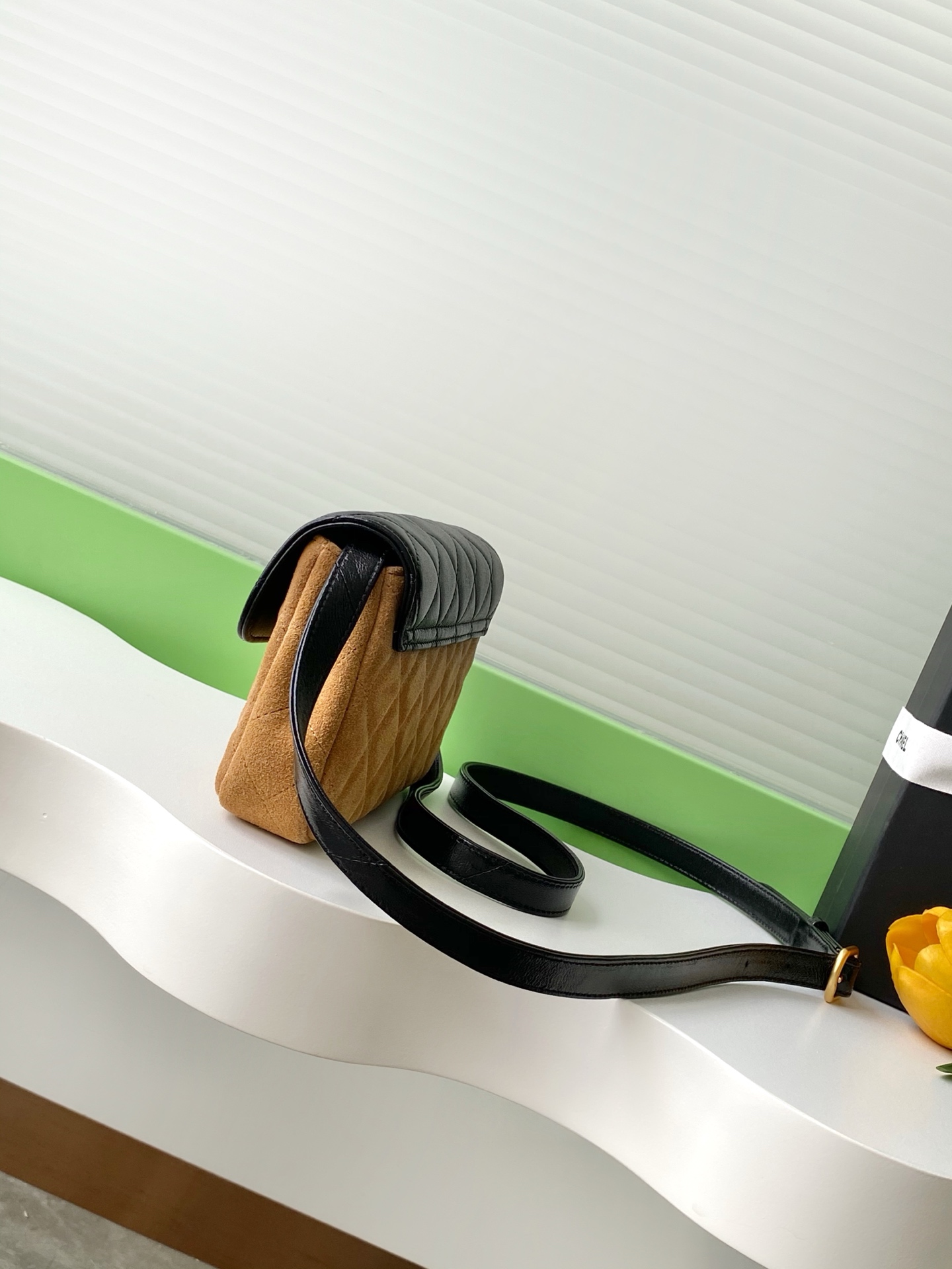 [TOP] CHANEL Suede Bag  11.5-19.5-5 cm - Brown