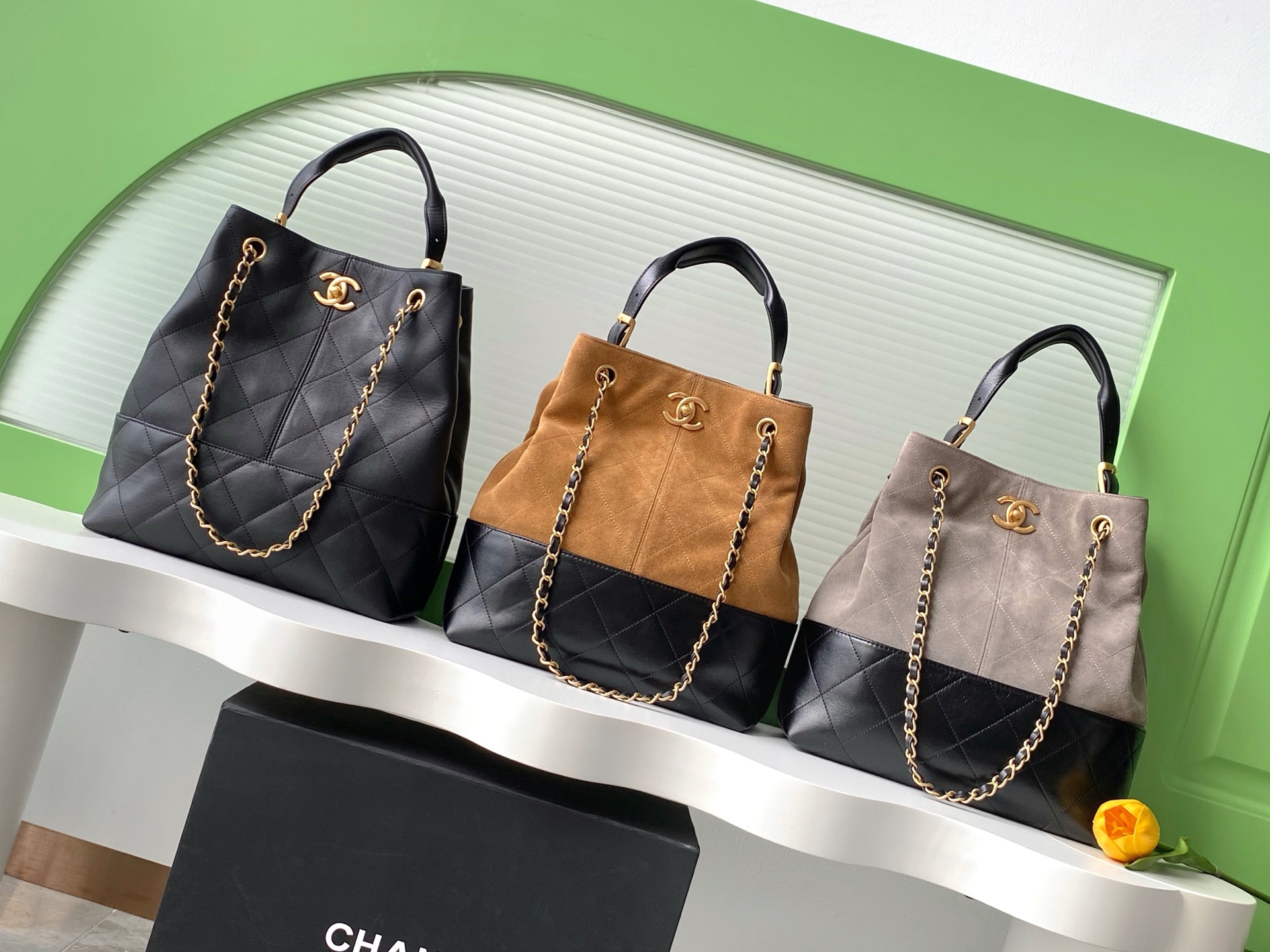 [TOP] CHANEL Hobo Bag 31-20-12cm - 3 Colors