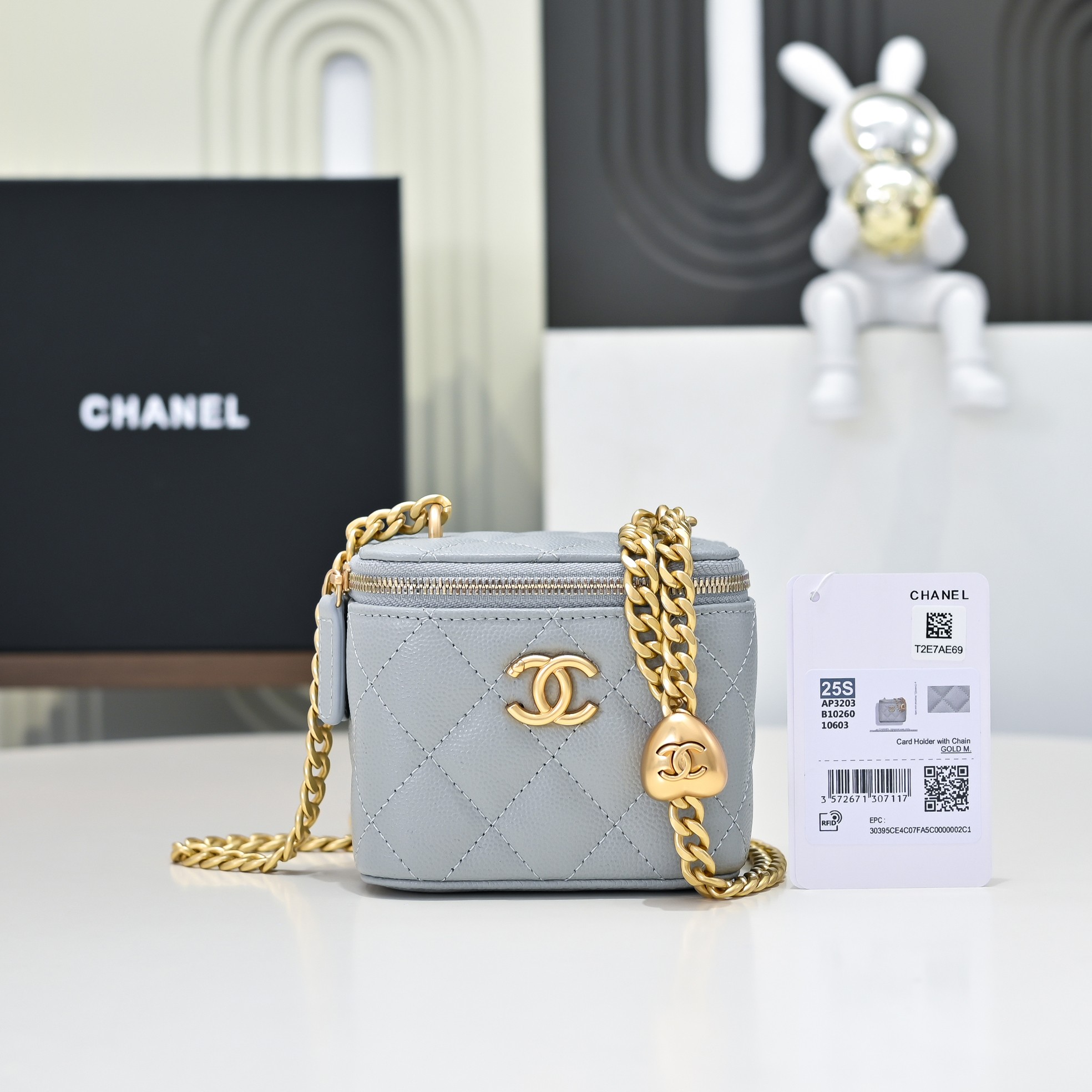[TOP] CHANEL Vanity Case 𝟣1*8.5*7c𝑚/𝟣7*9.55*8𝑐𝑚 - 2 Color