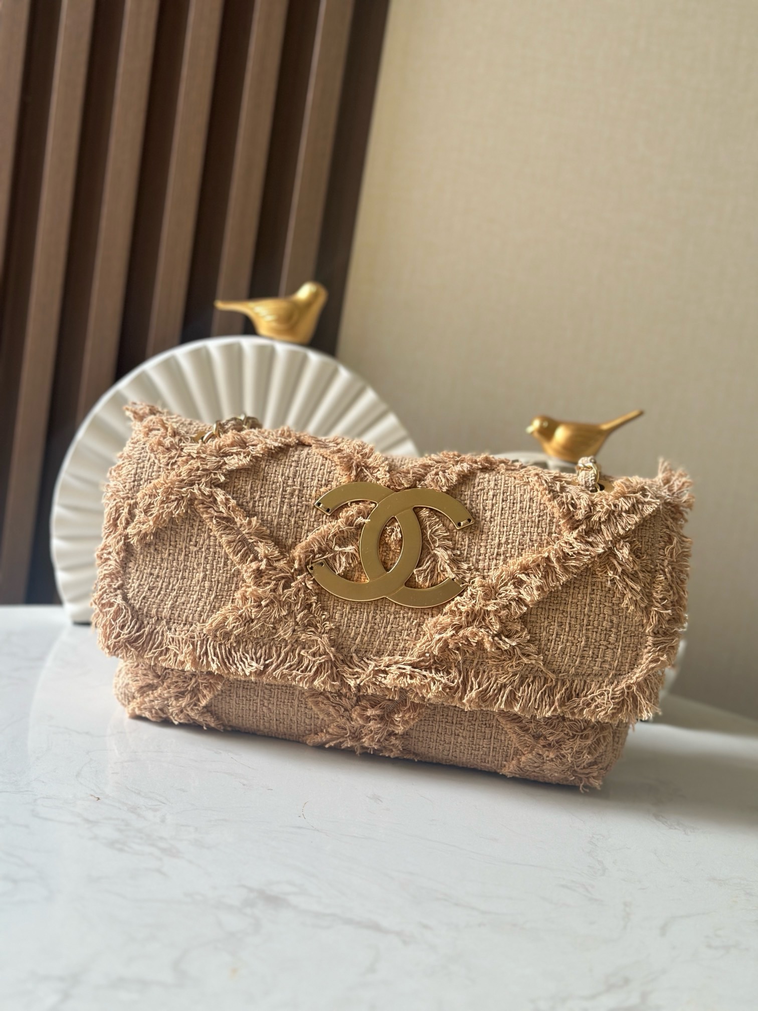 [TOP] CHANEL Vintage Flap Bag 38×21×11cm/27cm - Brown