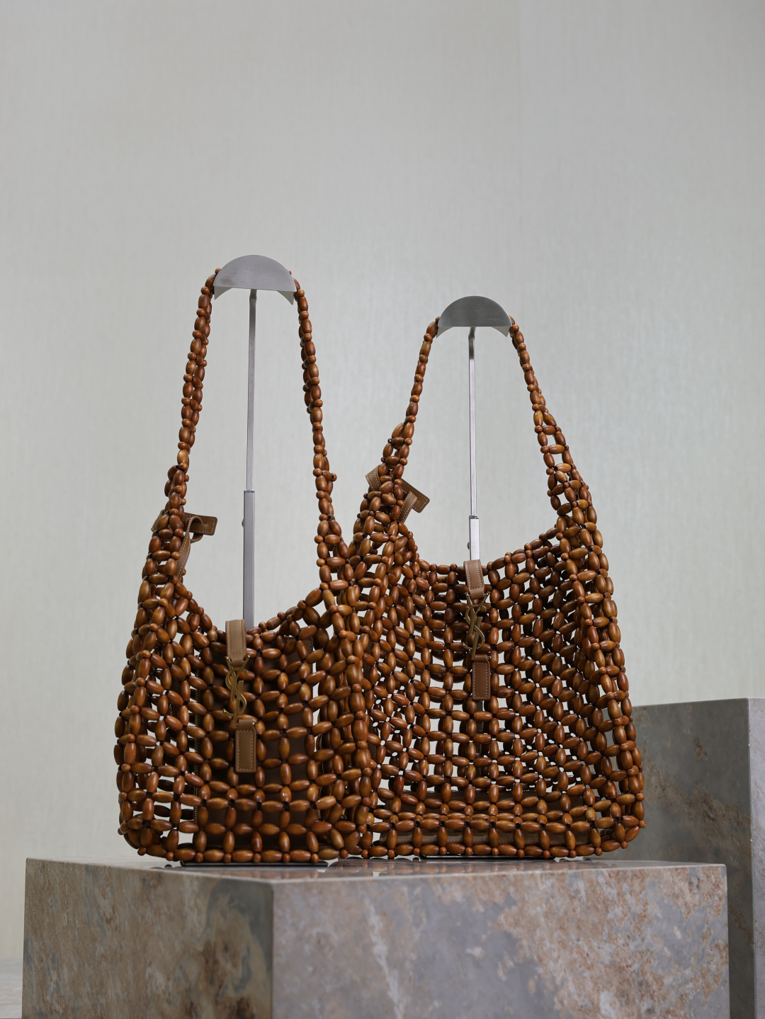 [TOP] Yves Saint Laurent YSL Le 5A7 Bag Hand-Woven Bag 23×22×8.5cm/30×35×10cm - Brown
