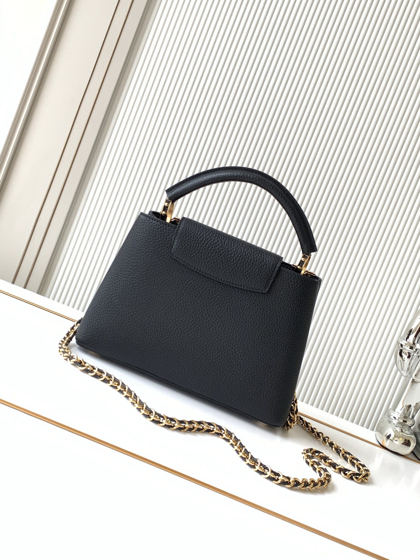 [TOP] Louis Vuitton LV Capucine Bag 16cm/21cm/27cm - Black