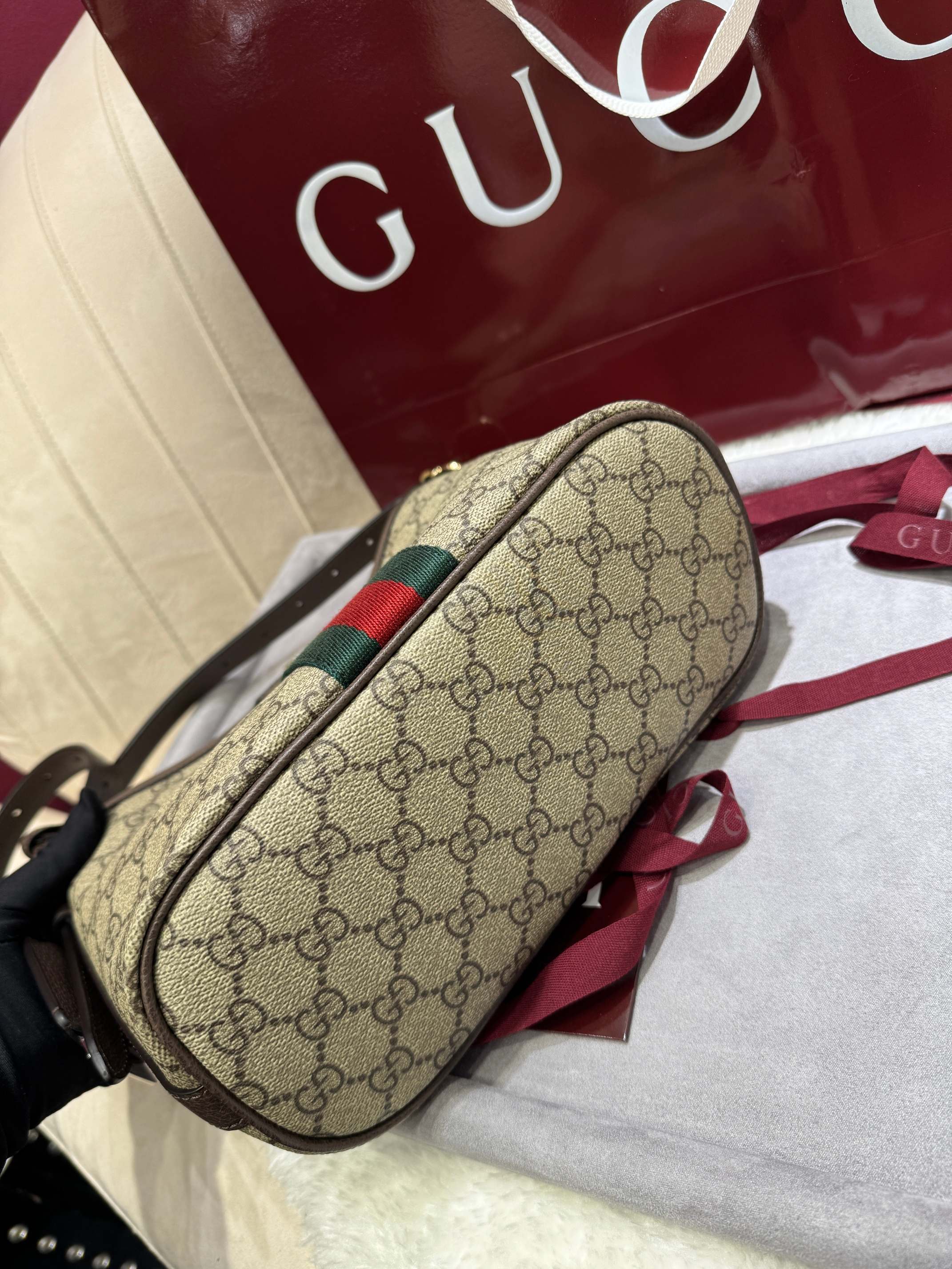 [TOP] GUCCI Ophidia Hobo Bag 23 x 21 x 12 cm - Brown