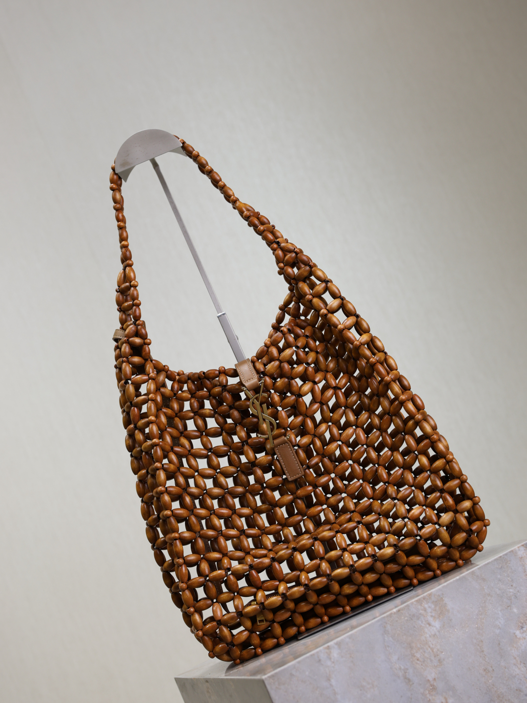 [TOP] Yves Saint Laurent YSL Le 5A7 Bag Hand-Woven Bag 23×22×8.5cm/30×35×10cm - Brown