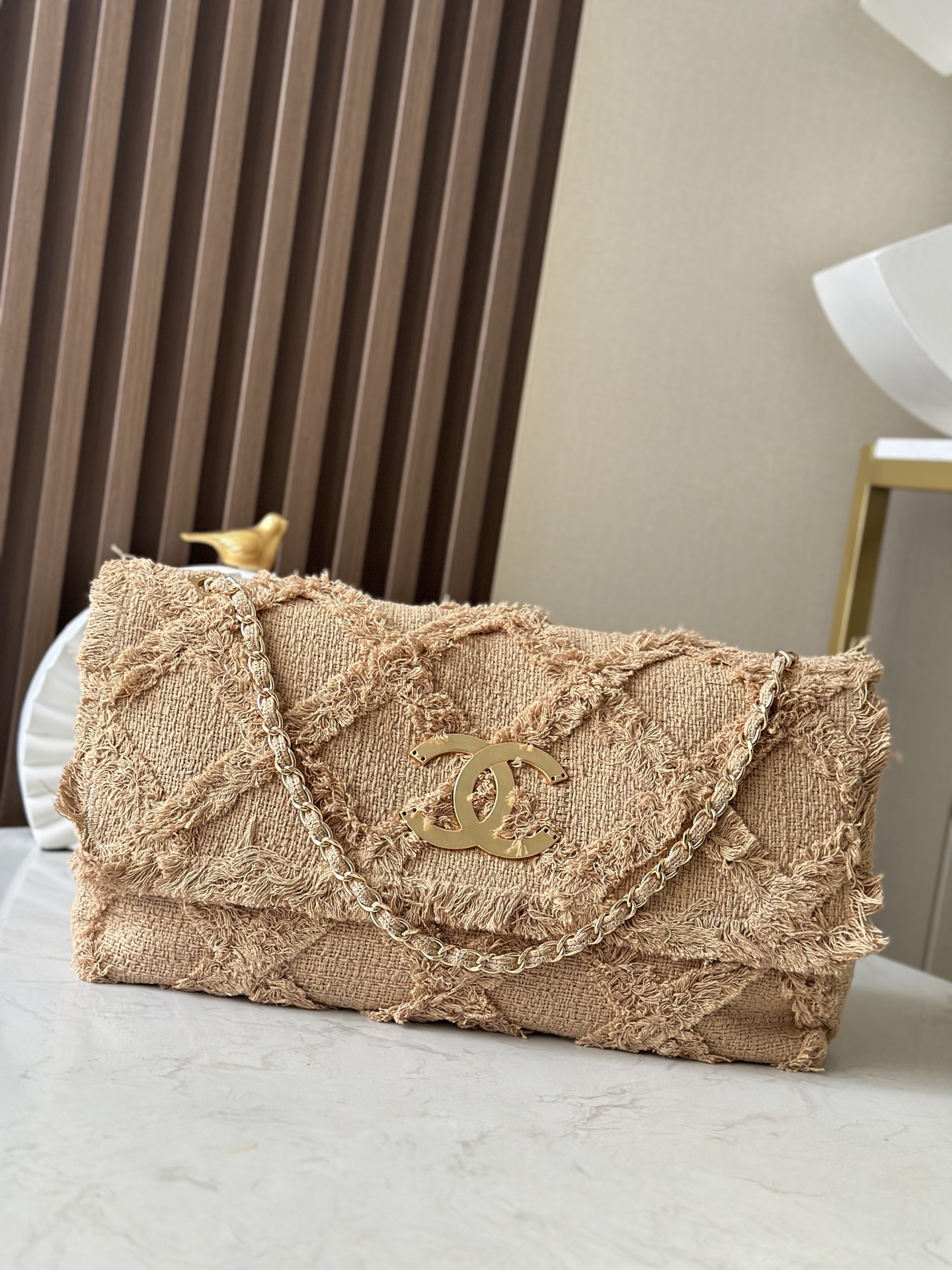 [TOP] CHANEL Vintage Flap Bag 38×21×11cm/27cm - Brown