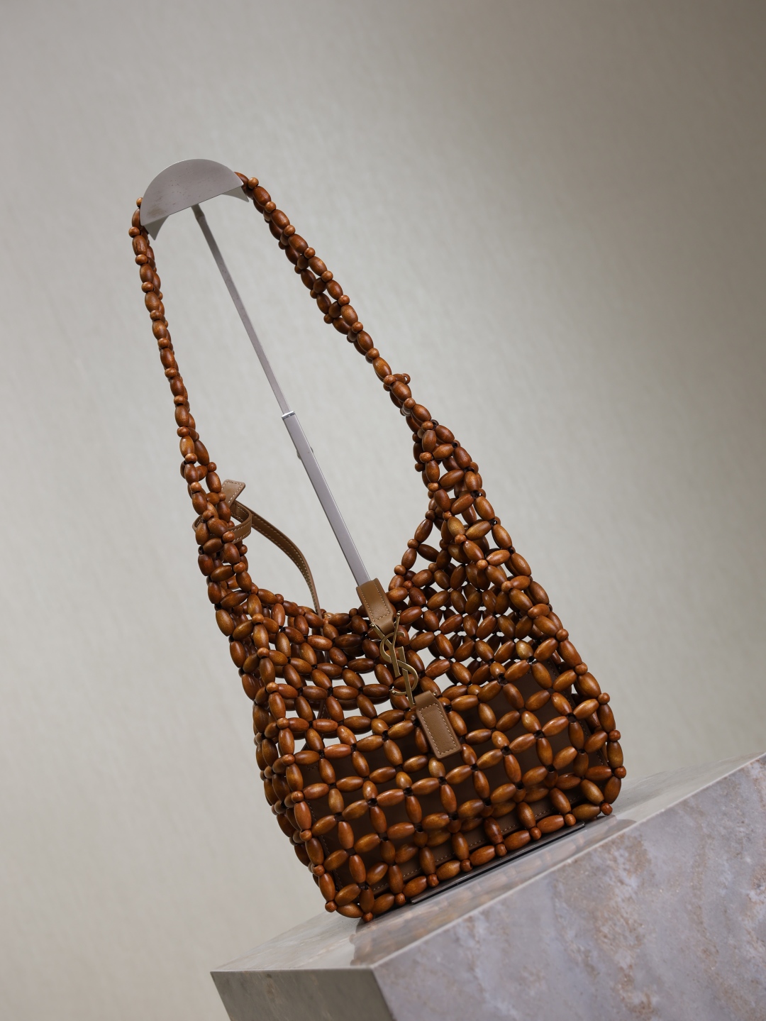 [TOP] Yves Saint Laurent YSL Le 5A7 Bag Hand-Woven Bag 23×22×8.5cm/30×35×10cm - Brown