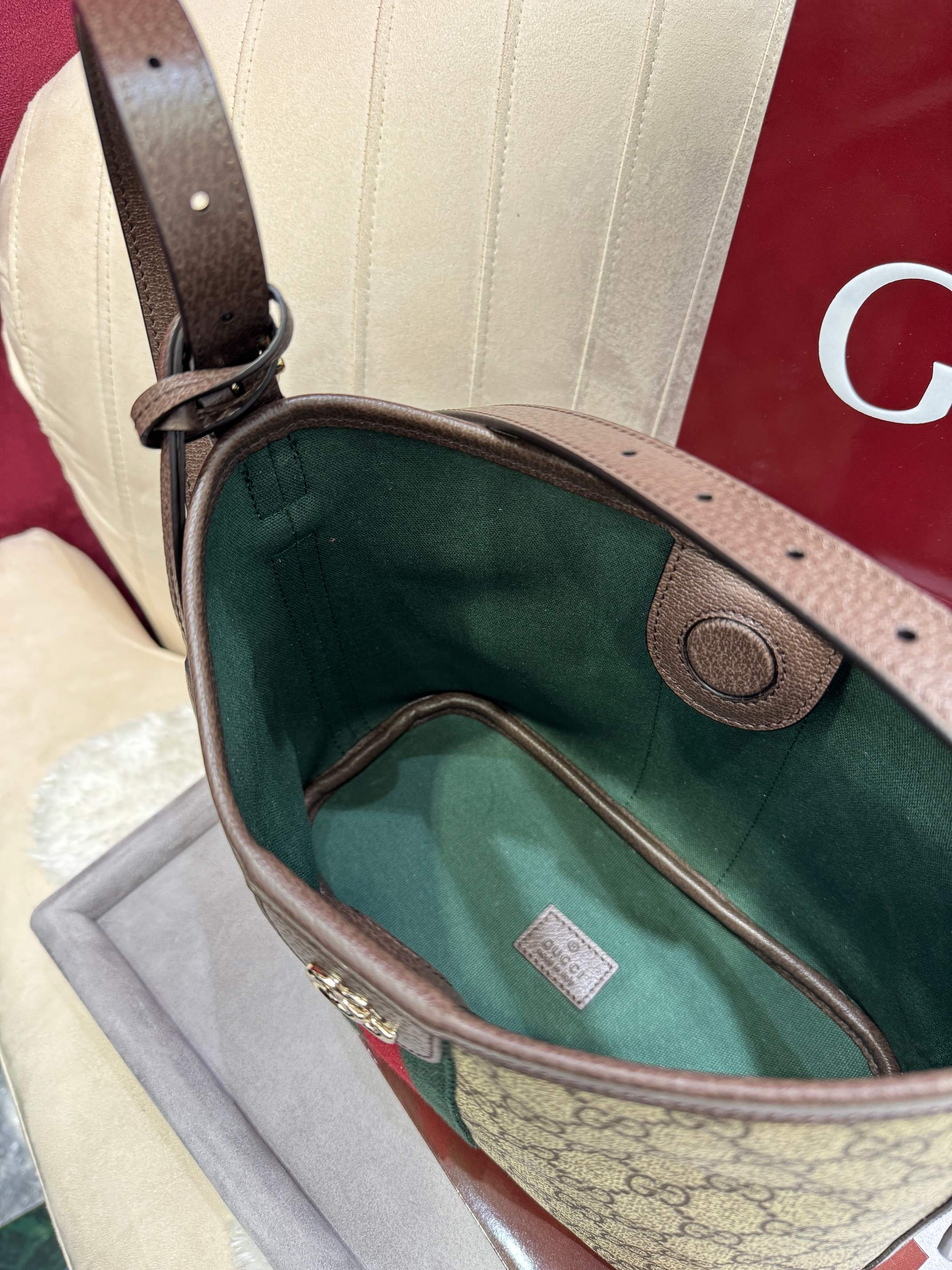 [TOP] GUCCI Ophidia Hobo Bag 23 x 21 x 12 cm - Brown