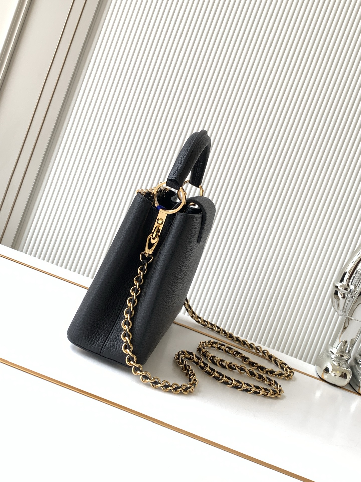 [TOP] Louis Vuitton LV Capucine Bag 16cm/21cm/27cm - Black