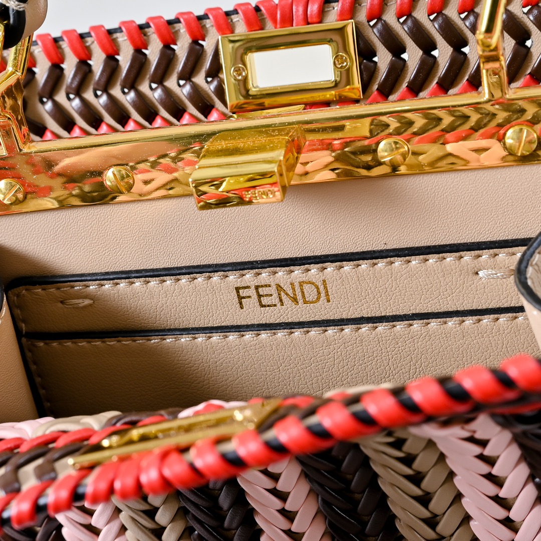 [TOP] FENDI Peekaboo ISeeU Petite 20cm - Black&Red