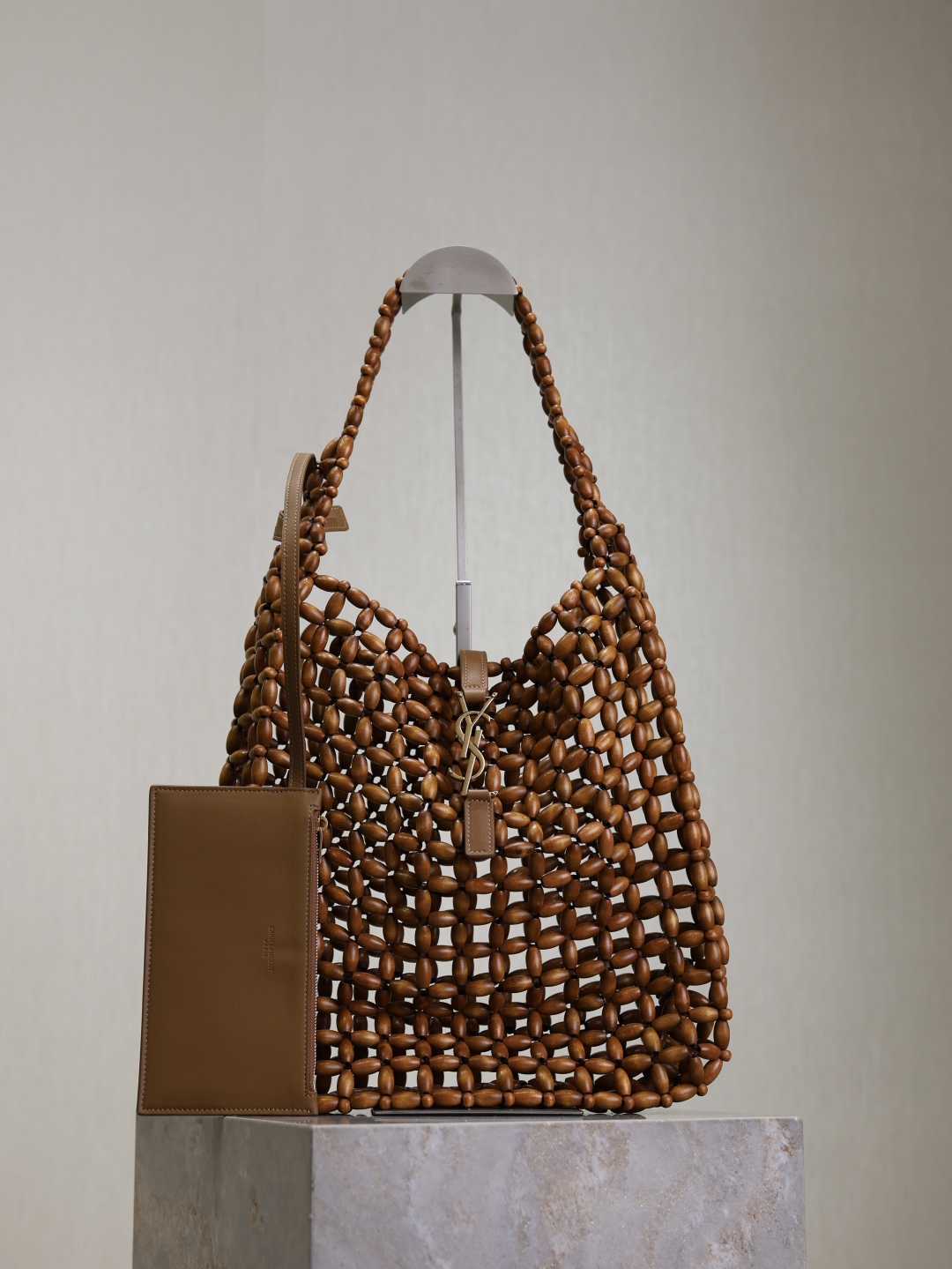 [TOP] Yves Saint Laurent YSL Le 5A7 Bag Hand-Woven Bag 23×22×8.5cm/30×35×10cm - Brown