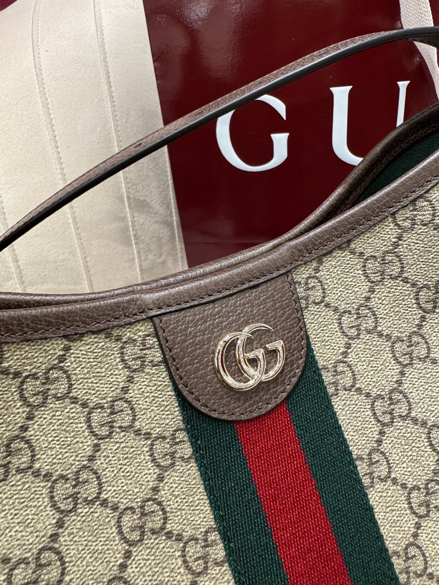 [TOP] GUCCI Ophidia Hobo Bag 23 x 21 x 12 cm - Brown