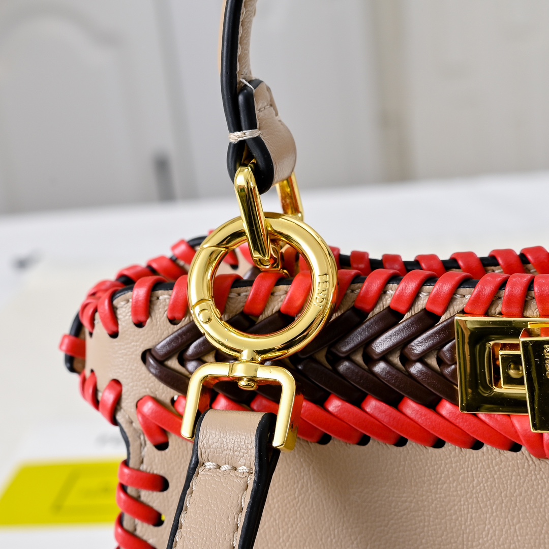 [TOP] FENDI Peekaboo ISeeU Petite 20cm - Black&Red