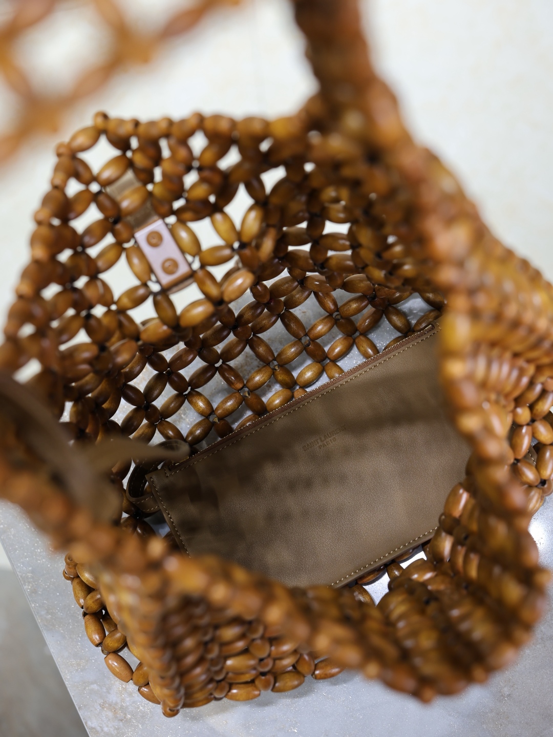 [TOP] Yves Saint Laurent YSL Le 5A7 Bag Hand-Woven Bag 23×22×8.5cm/30×35×10cm - Brown