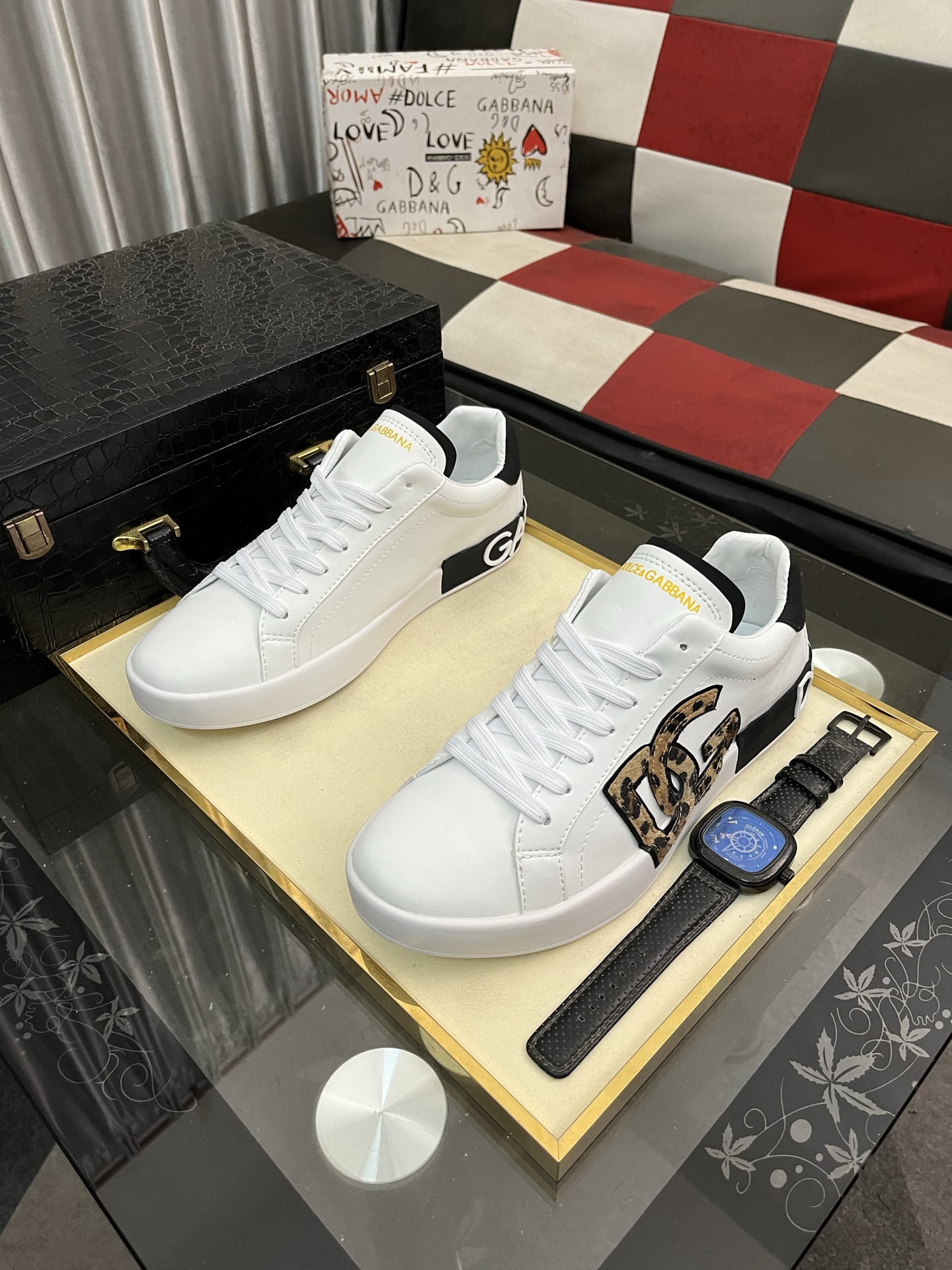 [TOP] Dolce & Gabbana D&G Men's Sports Casual Shoes - White