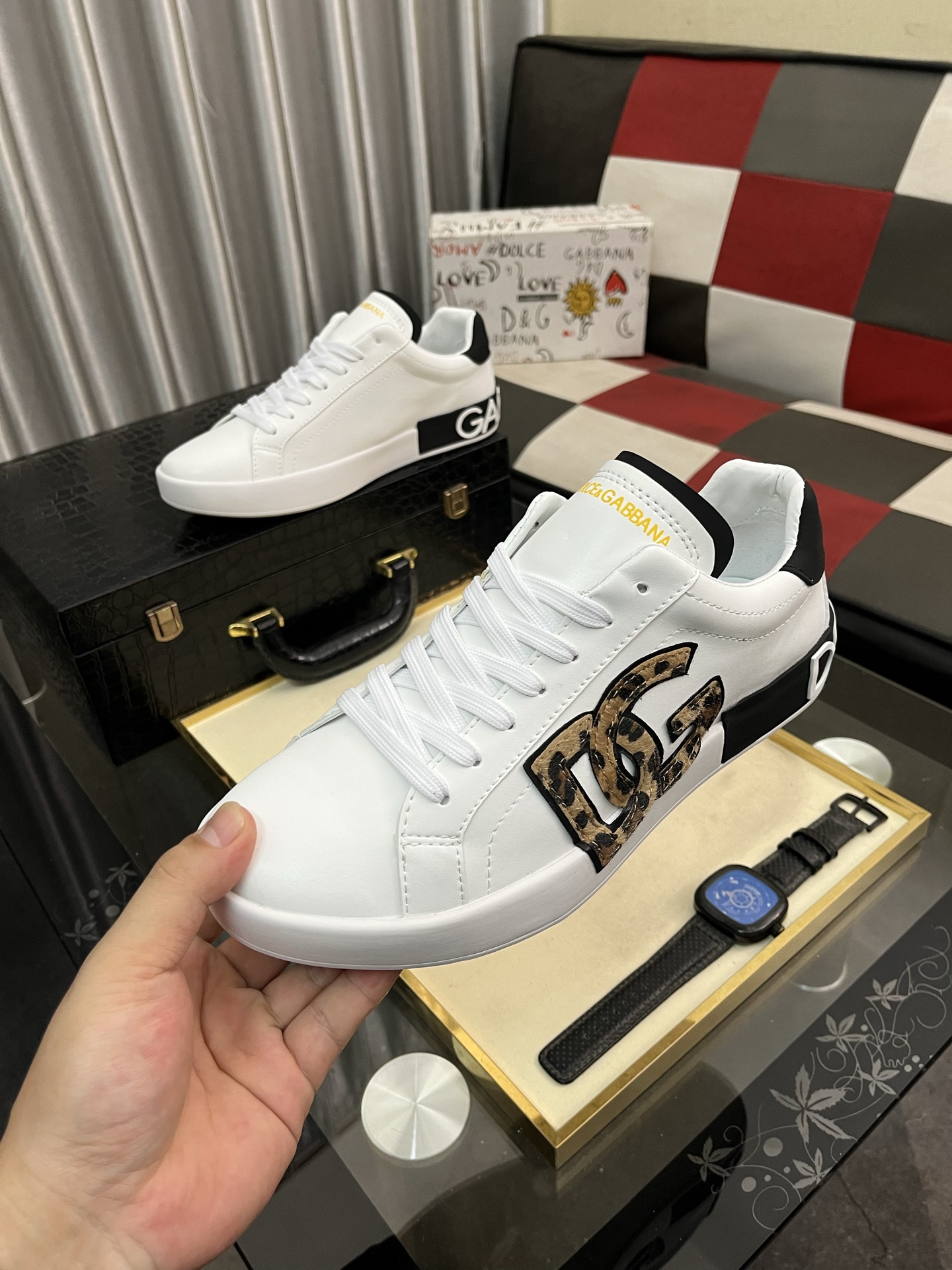 [TOP] Dolce & Gabbana D&G Men's Sports Casual Shoes - White