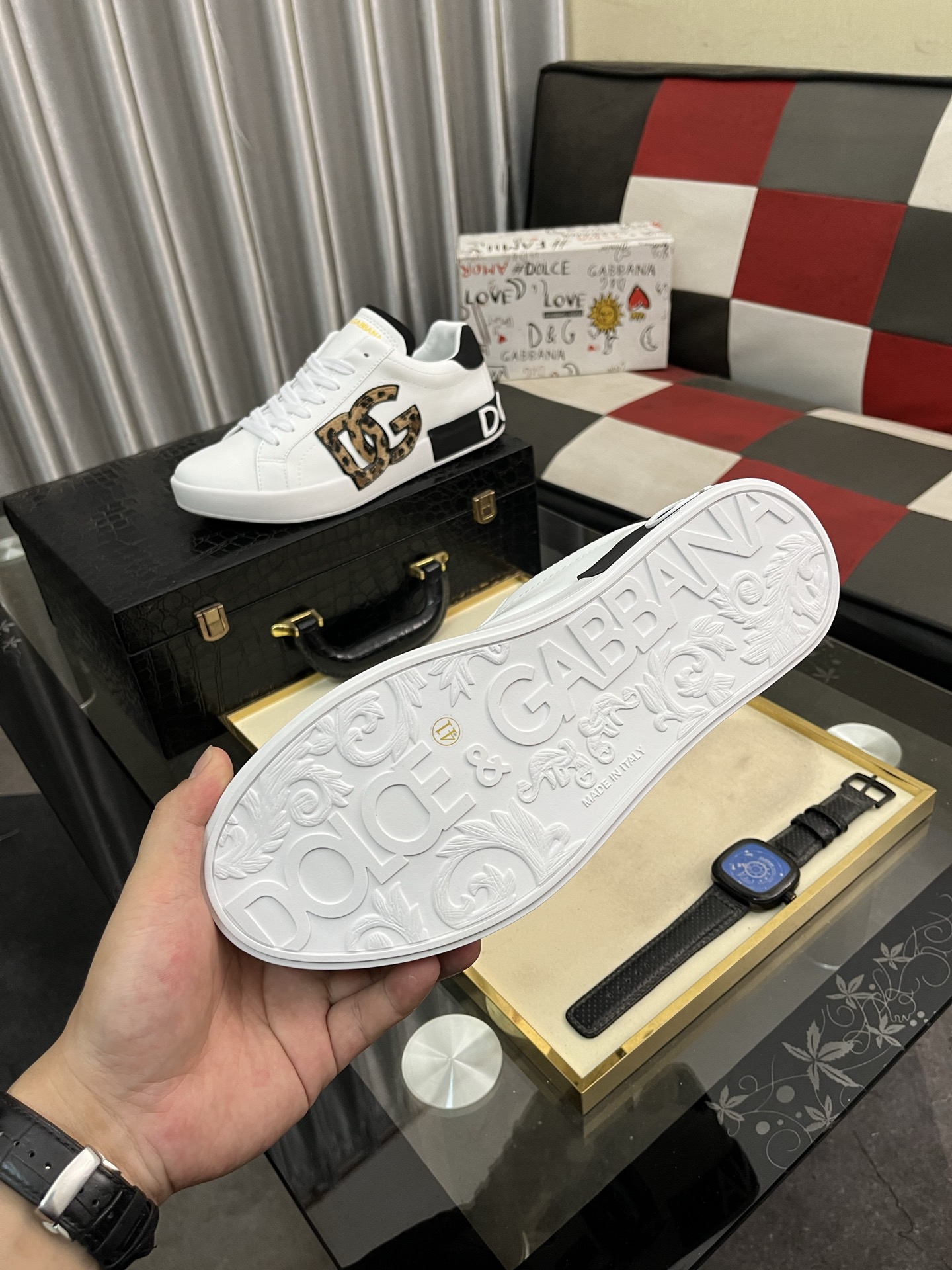 [TOP] Dolce & Gabbana D&G Men's Sports Casual Shoes - White