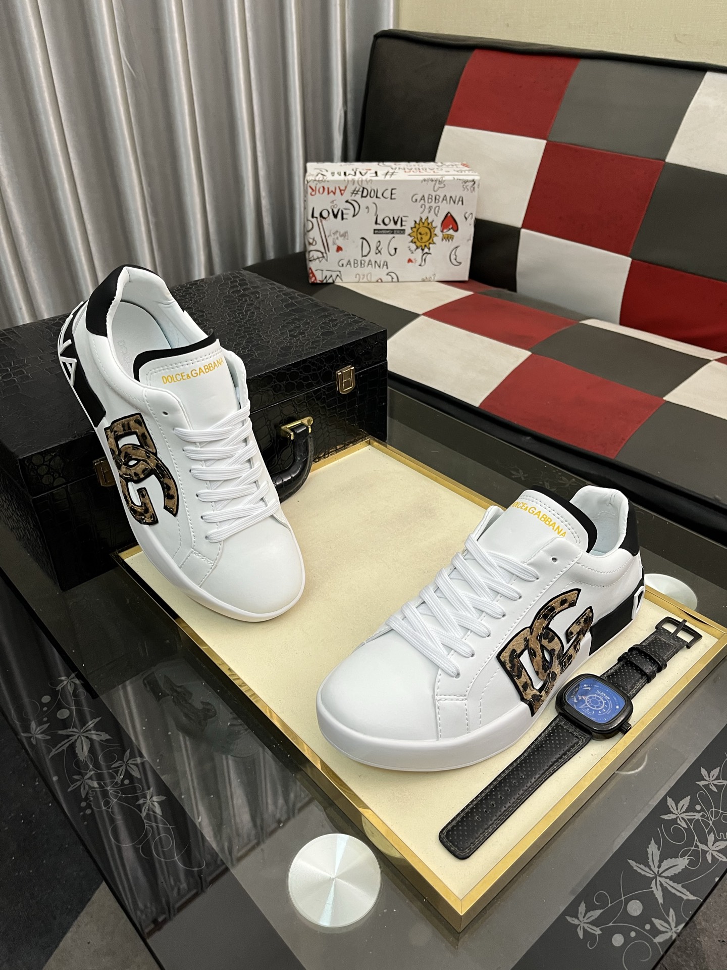 [TOP] Dolce & Gabbana D&G Men's Sports Casual Shoes - White