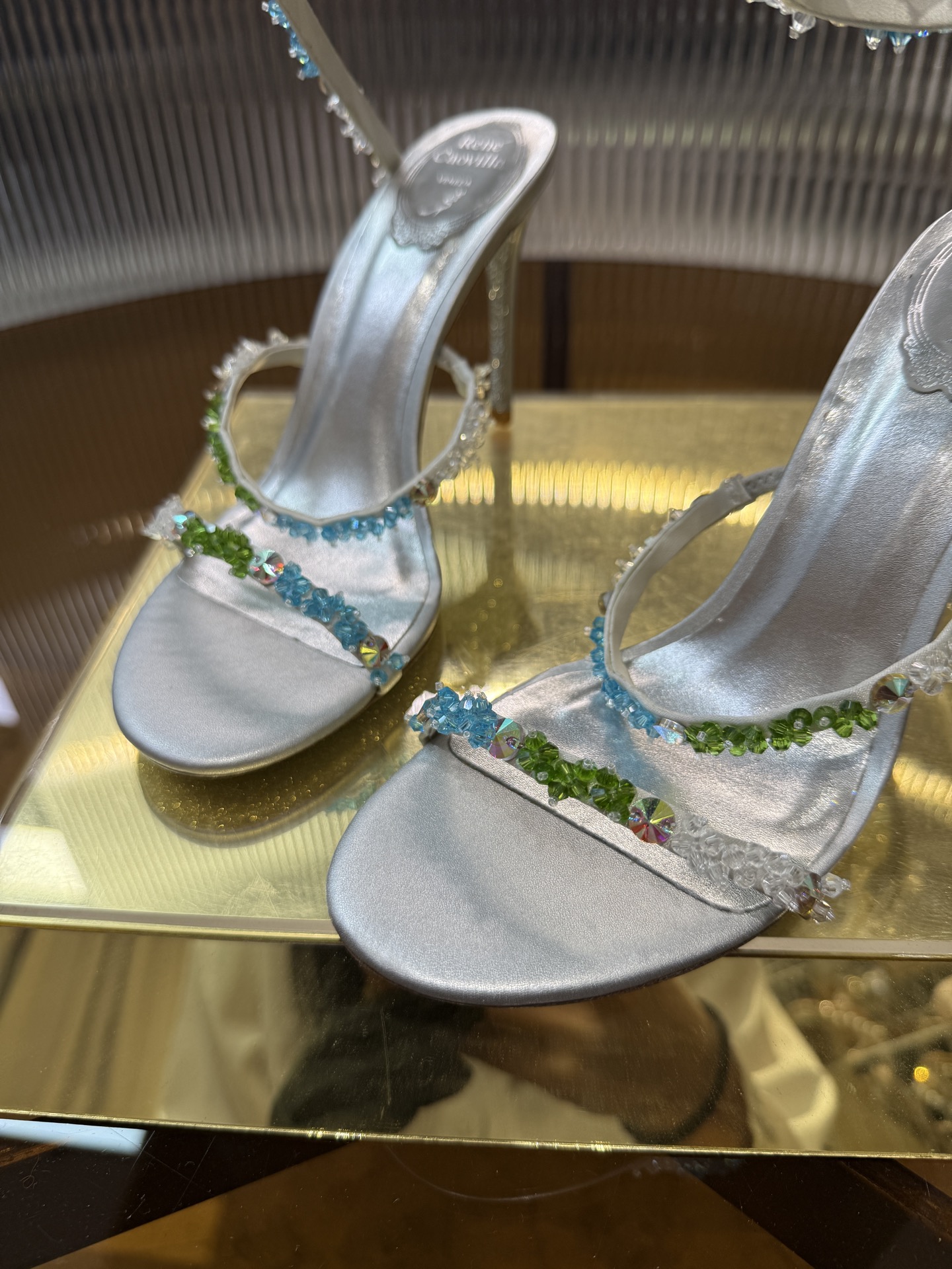 [TOP] Rene Caovilla Rhinestone High Heel Sandals - 5 Colors