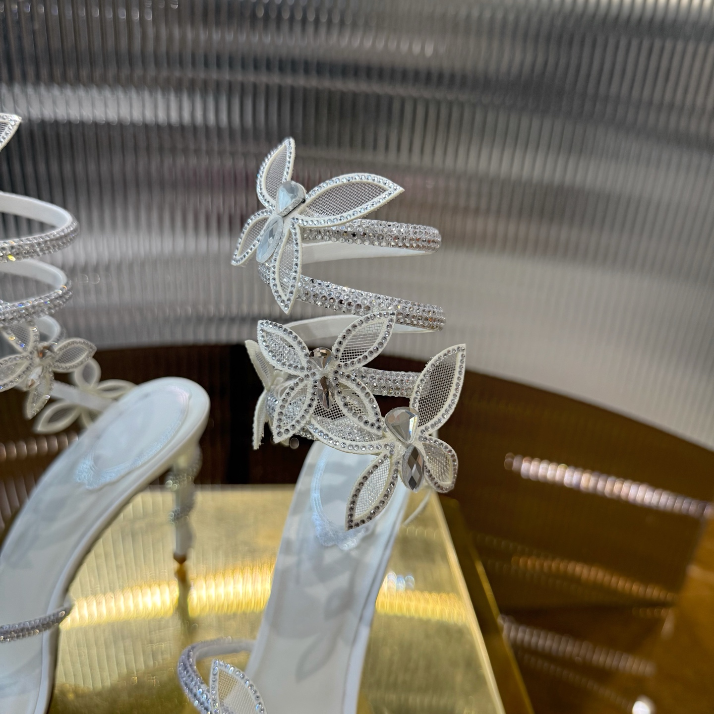 [TOP] Rene Caovilla Rhinestone Butterfly High Heel Sandals - 8 Colors