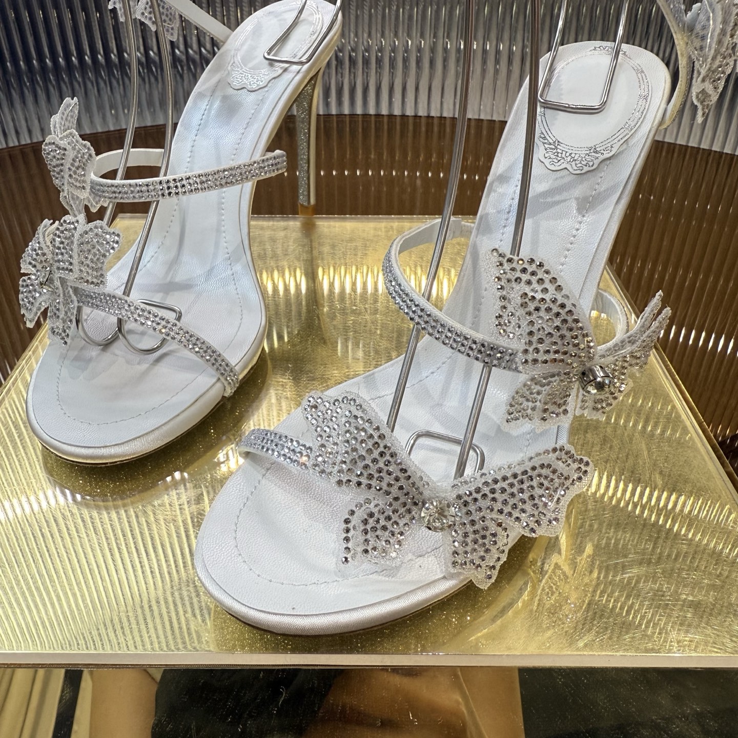 [TOP] Rene Caovilla Rhinestone Butterfly High Heel Sandals - 3 Colors