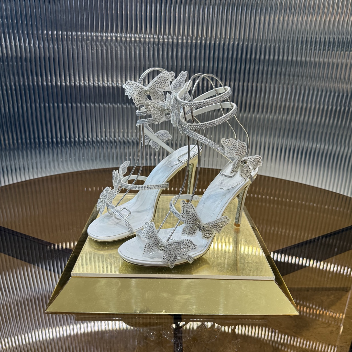 [TOP] Rene Caovilla Rhinestone Butterfly High Heel Sandals - 3 Colors