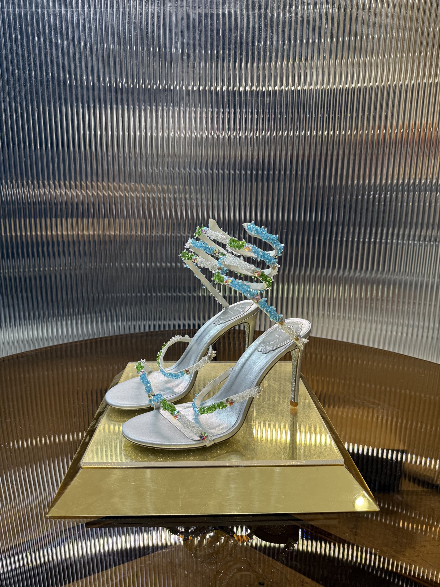 [TOP] Rene Caovilla Rhinestone High Heel Sandals - 5 Colors