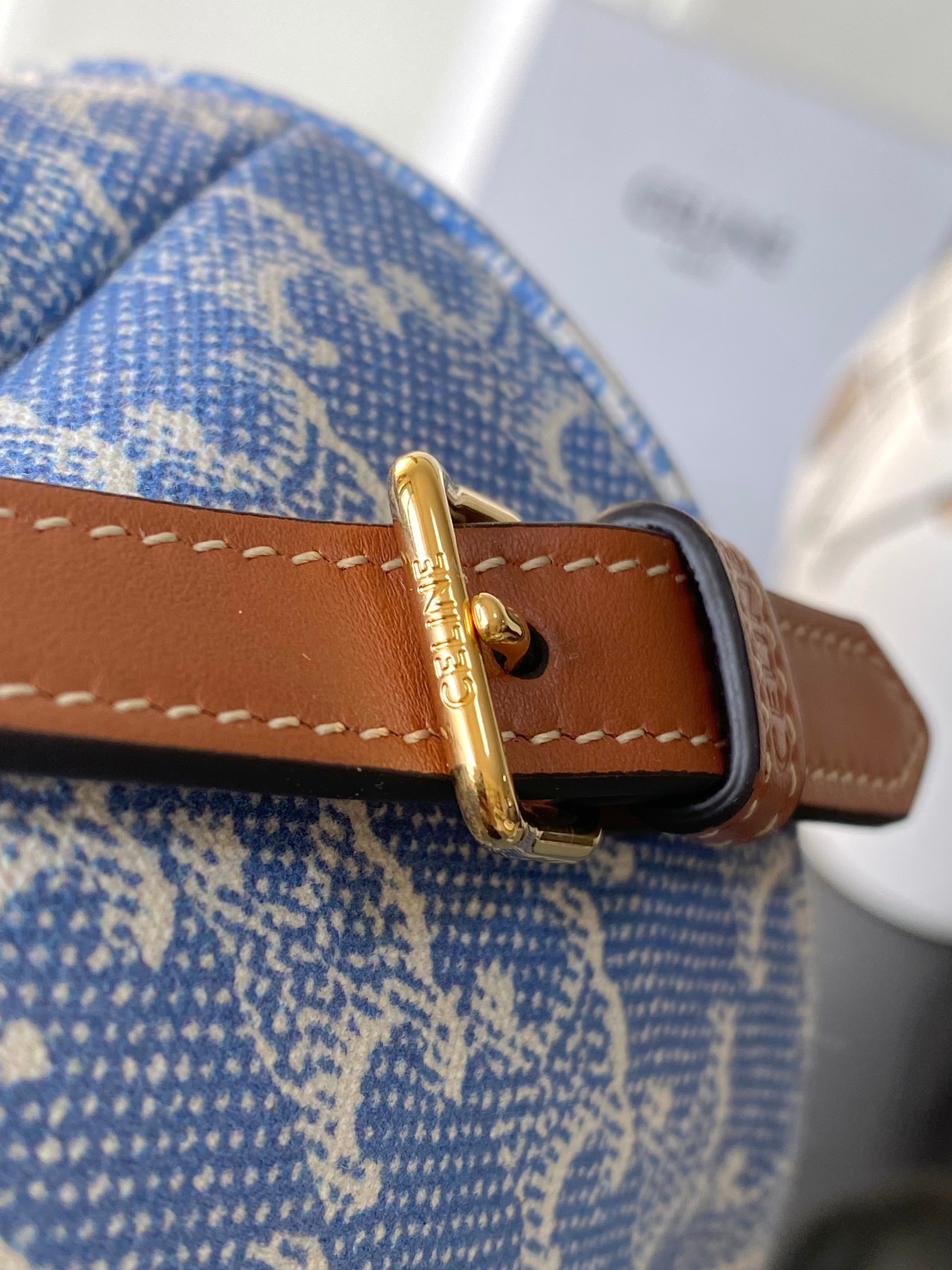 [TOP] CELINE Bonnie Printed Backpack 25x18x13 cm - Blue